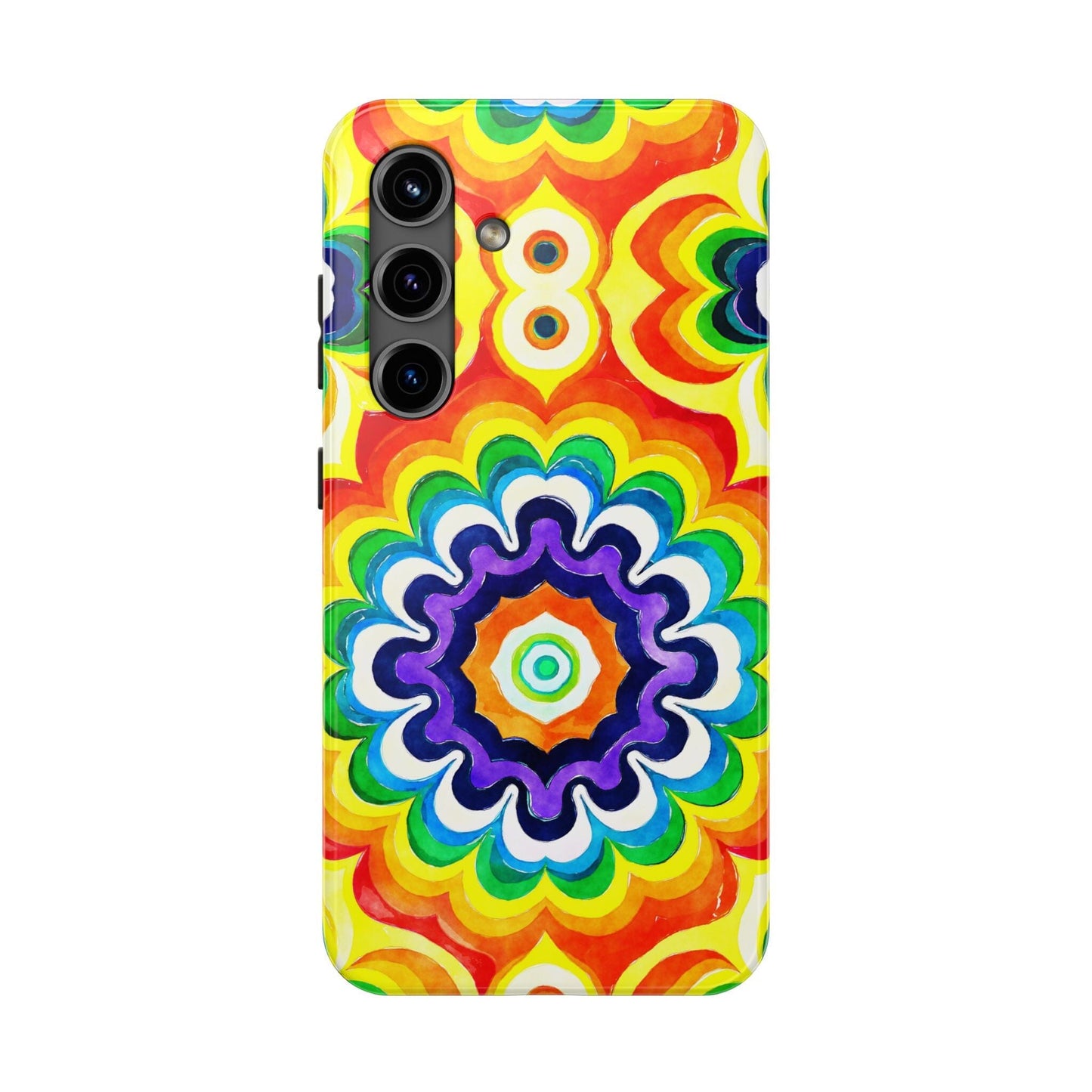 Vibrant Mandala Phone Case • Designed to Fit Most iPhone and Samsung Models Phone Case Printify Samsung Galaxy S24