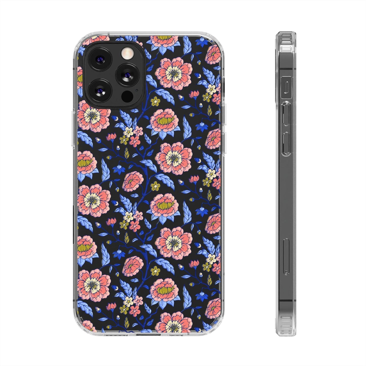 Clear Phone Case, iPhone 16 Pro Max Case, Chinoiserie Toile – Compatible with Most iPhone and Samsung Models Phone Case Printify iPhone 12 Pro Without gift packaging
