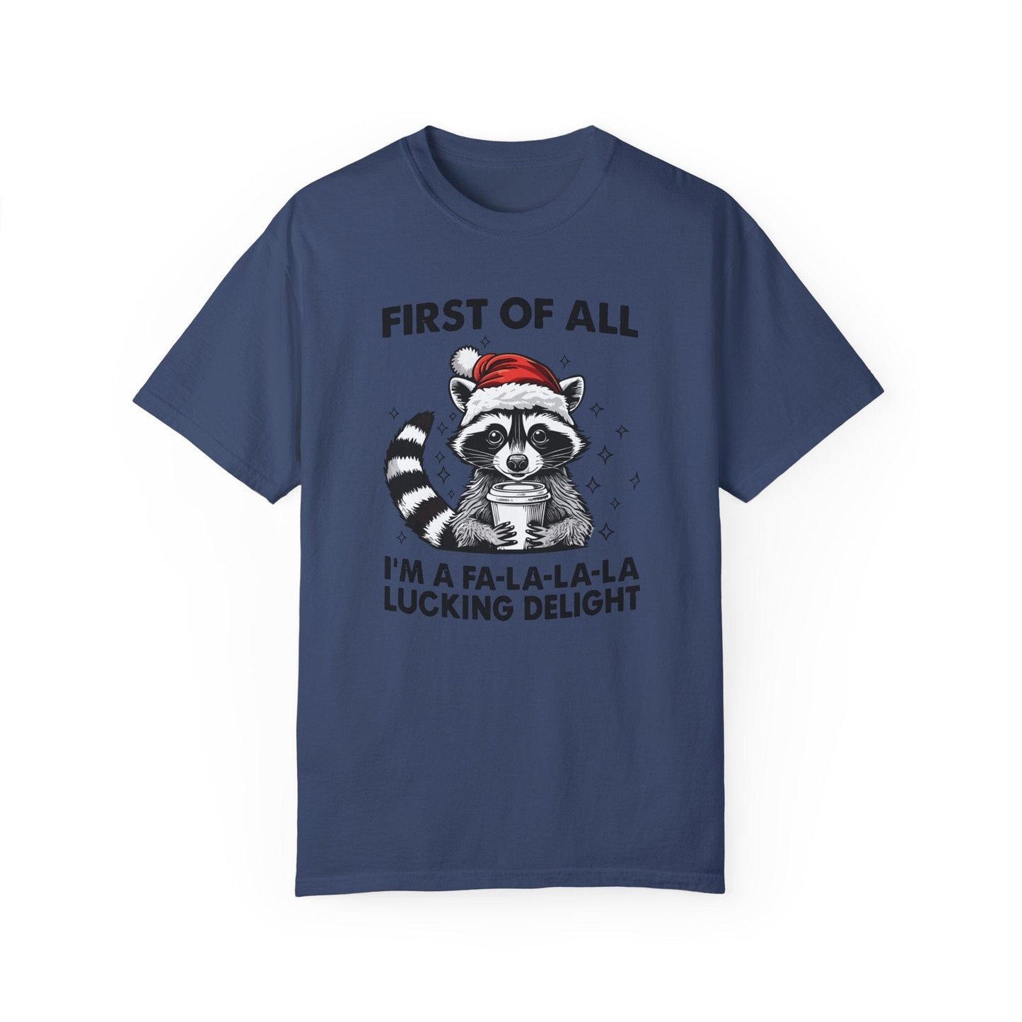 Raccoon Shirt, I'm A Delight Christmas Shirt, T-Shirt Printify China Blue S