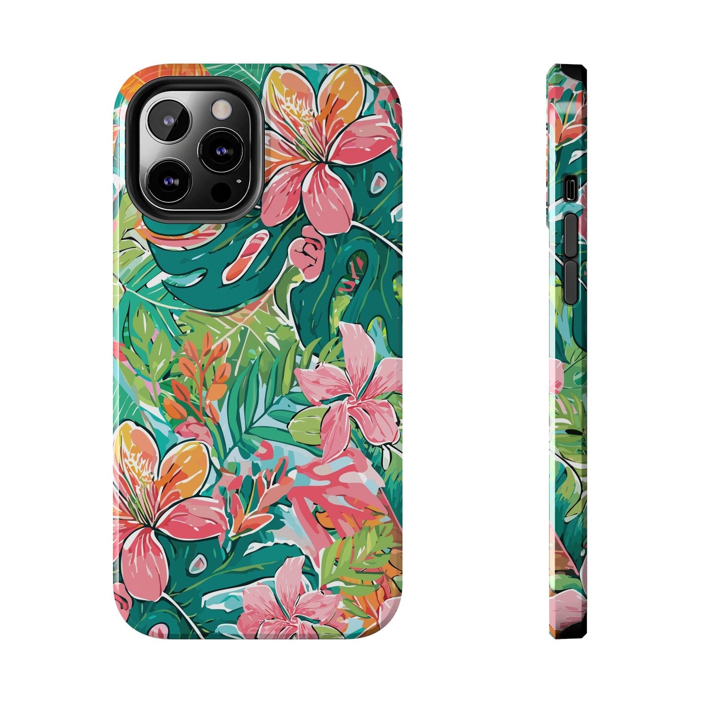 Tropical Brights Floral iPhone 16 Phone Cases • Designed to fit most iPhone and Samsung Models Phone Case Printify iPhone 12 Pro Max