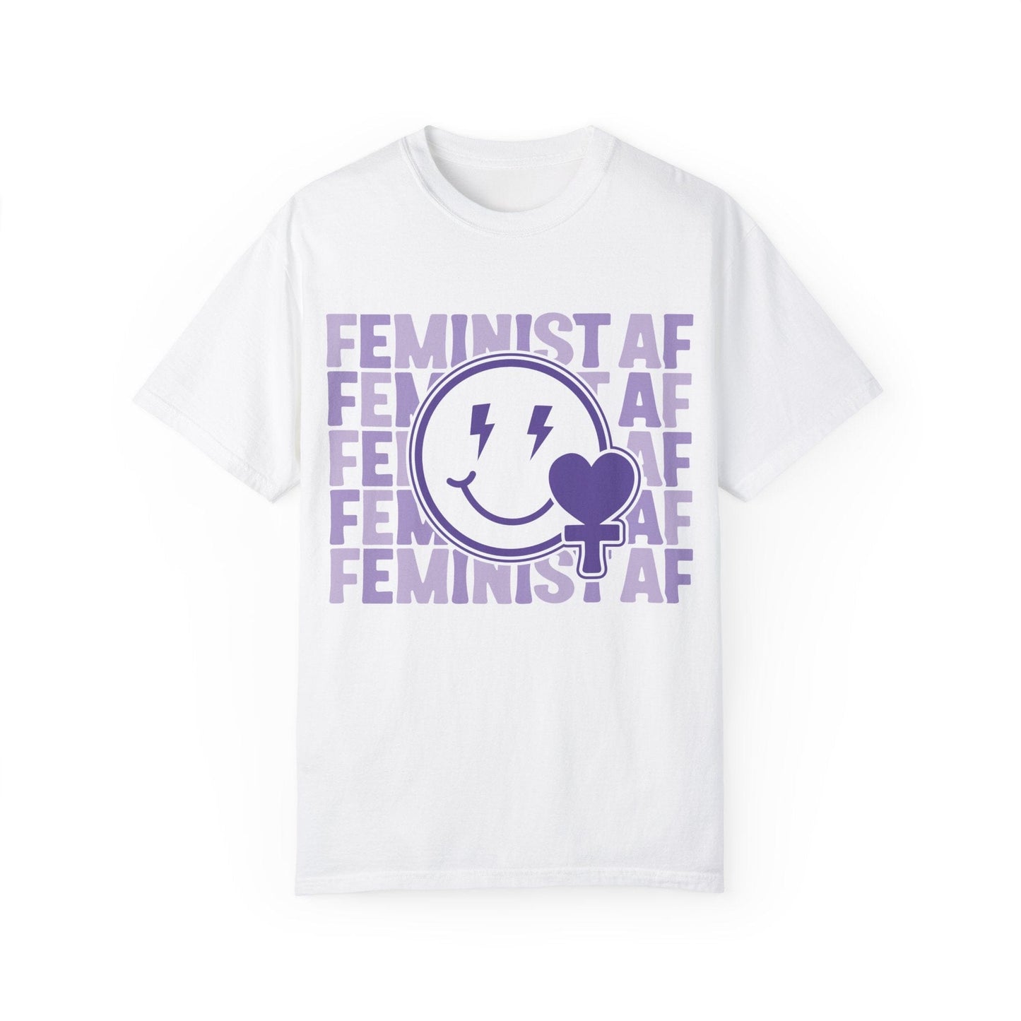 Feminist Shirt, Feminist AF Social Justice Shirts T-Shirt Printify White S