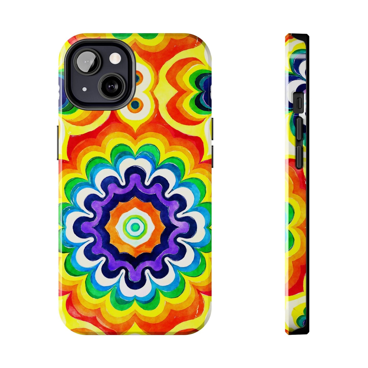 Vibrant Mandala Phone Case • Designed to Fit Most iPhone and Samsung Models Phone Case Printify iPhone 13