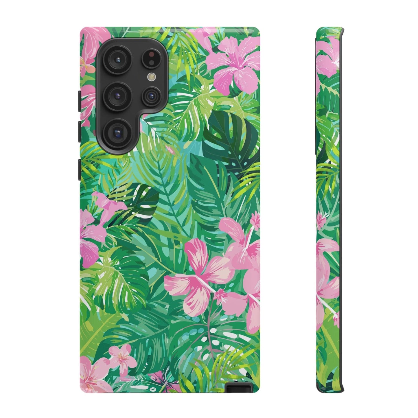 Tropical Pink Phone Case • Designed to Fit Most iPhone, Samsung and Google Models Phone Case Printify Samsung Galaxy S22 Ultra Glossy