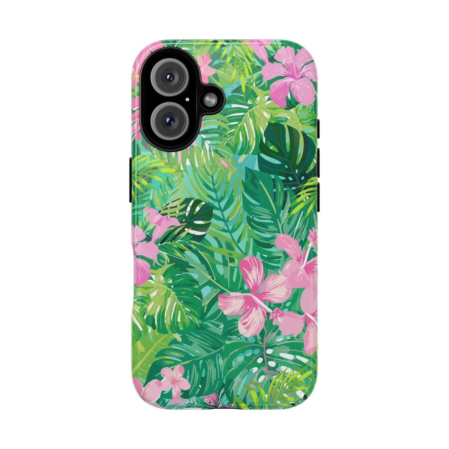 Tropical Pink Phone Case • Designed to Fit Most iPhone, Samsung and Google Models Phone Case Printify iPhone 16 Glossy