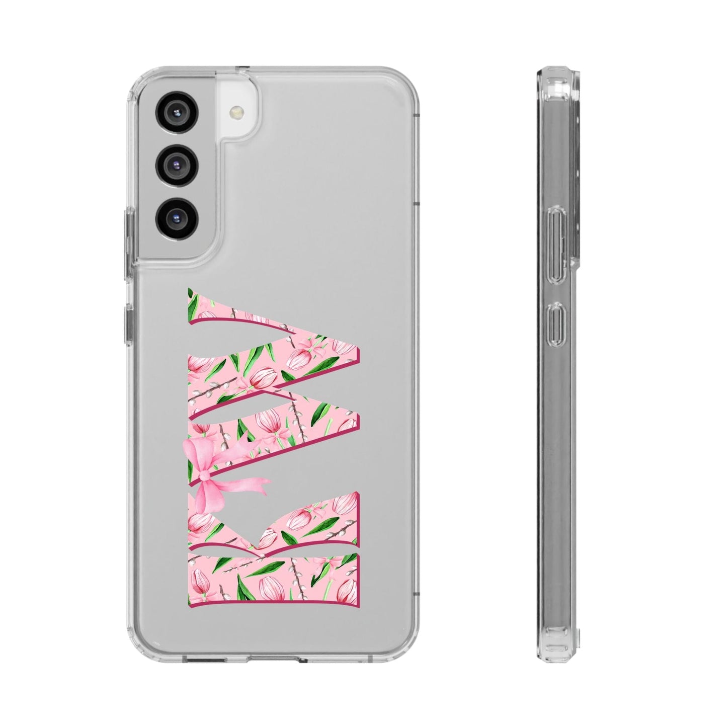 Initials iPhone 16 Pro Case, Clear Phone Cases • Designed to fit Most iPhone and Samsung Phones Phone Case Printify Samsung Galaxy S22 Plus Without gift packaging
