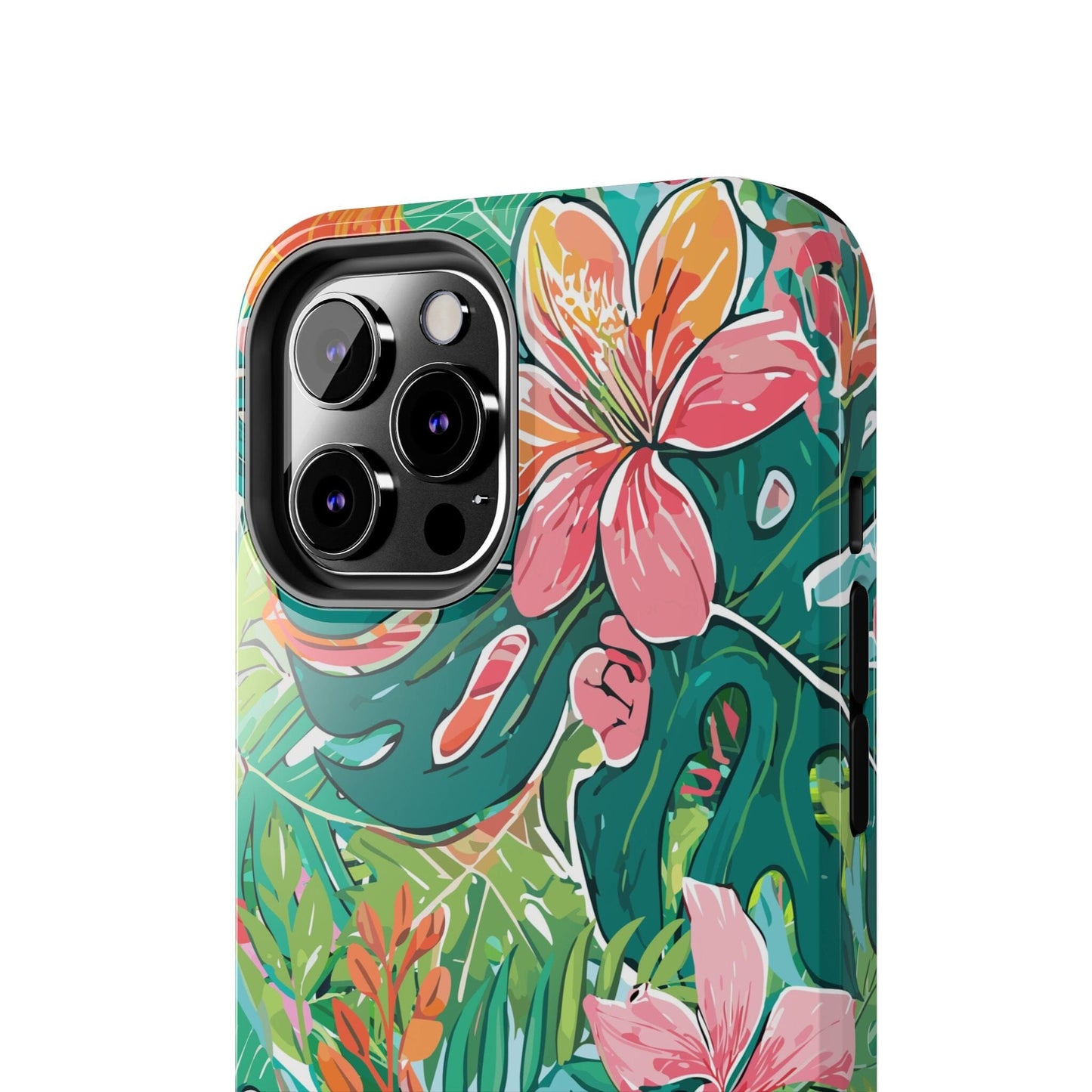 Tropical Brights Floral iPhone 16 Phone Cases • Designed to fit most iPhone and Samsung Models Phone Case Printify