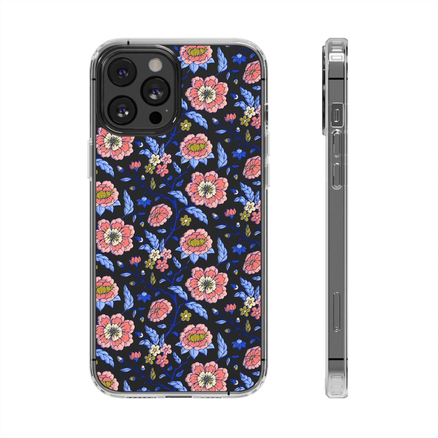 Clear Phone Case, iPhone 16 Pro Max Case, Chinoiserie Toile – Compatible with Most iPhone and Samsung Models Phone Case Printify iPhone 12 Pro Max Without gift packaging