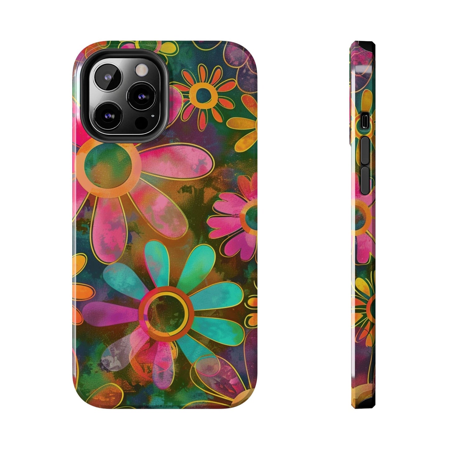 70s Retro Daisy Phone Case • Impact Resistant Cases Designed to fit Most iPhone and Samsung Phones Phone Case Printify iPhone 12 Pro Max