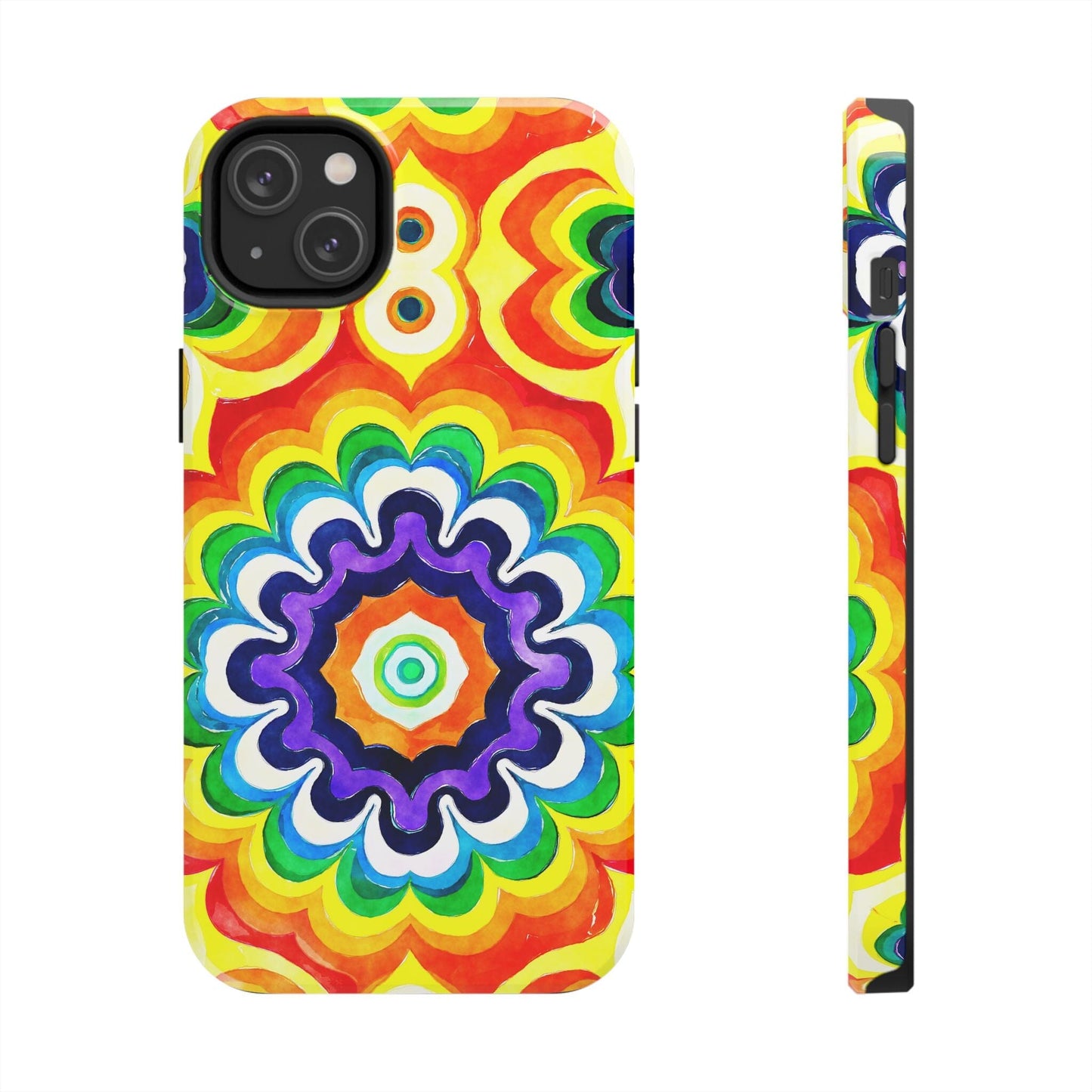 Vibrant Mandala Phone Case • Designed to Fit Most iPhone and Samsung Models Phone Case Printify iPhone 14 Plus