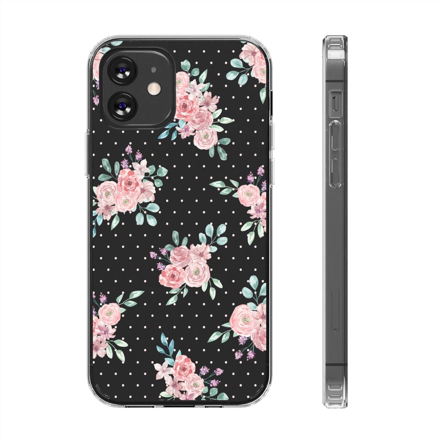 Grandma Core Aesthetic Clear Floral Phone Case • Designed to fit most iPhone and Samsung Phones Phone Case Printify iPhone 12 Without gift packaging