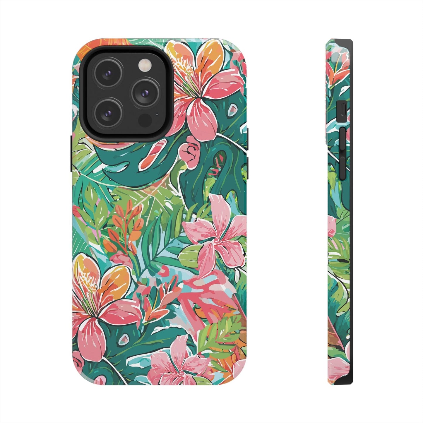 Tropical Brights Floral iPhone 16 Phone Cases • Designed to fit most iPhone and Samsung Models Phone Case Printify iPhone 14 Pro Max