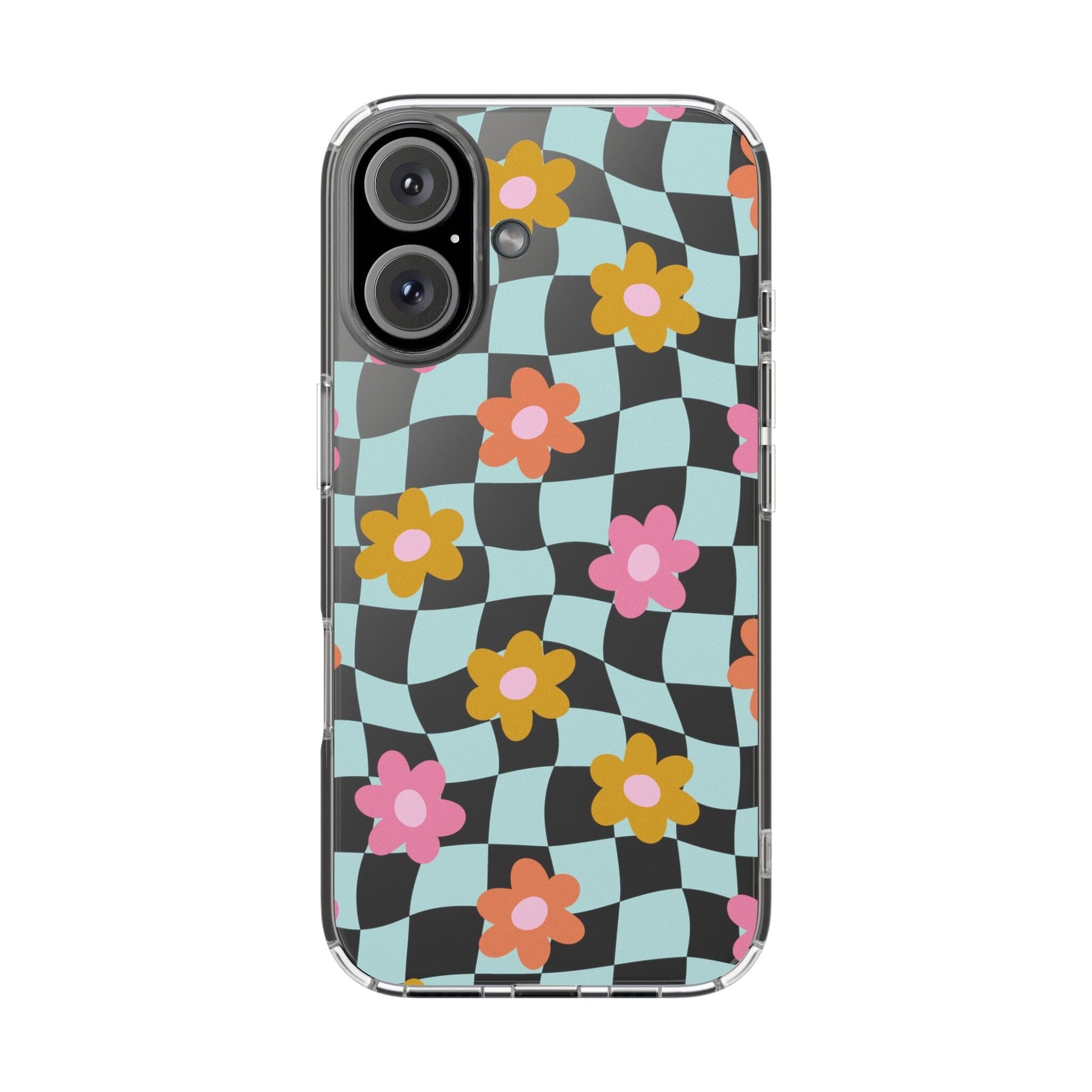 Cute Coconut Girl iPhone Cases • Colorful Floral Clear Phone Case Designed to fit Most iPhone and Samsung Models Phone Case Printify iPhone 16 Without gift packaging