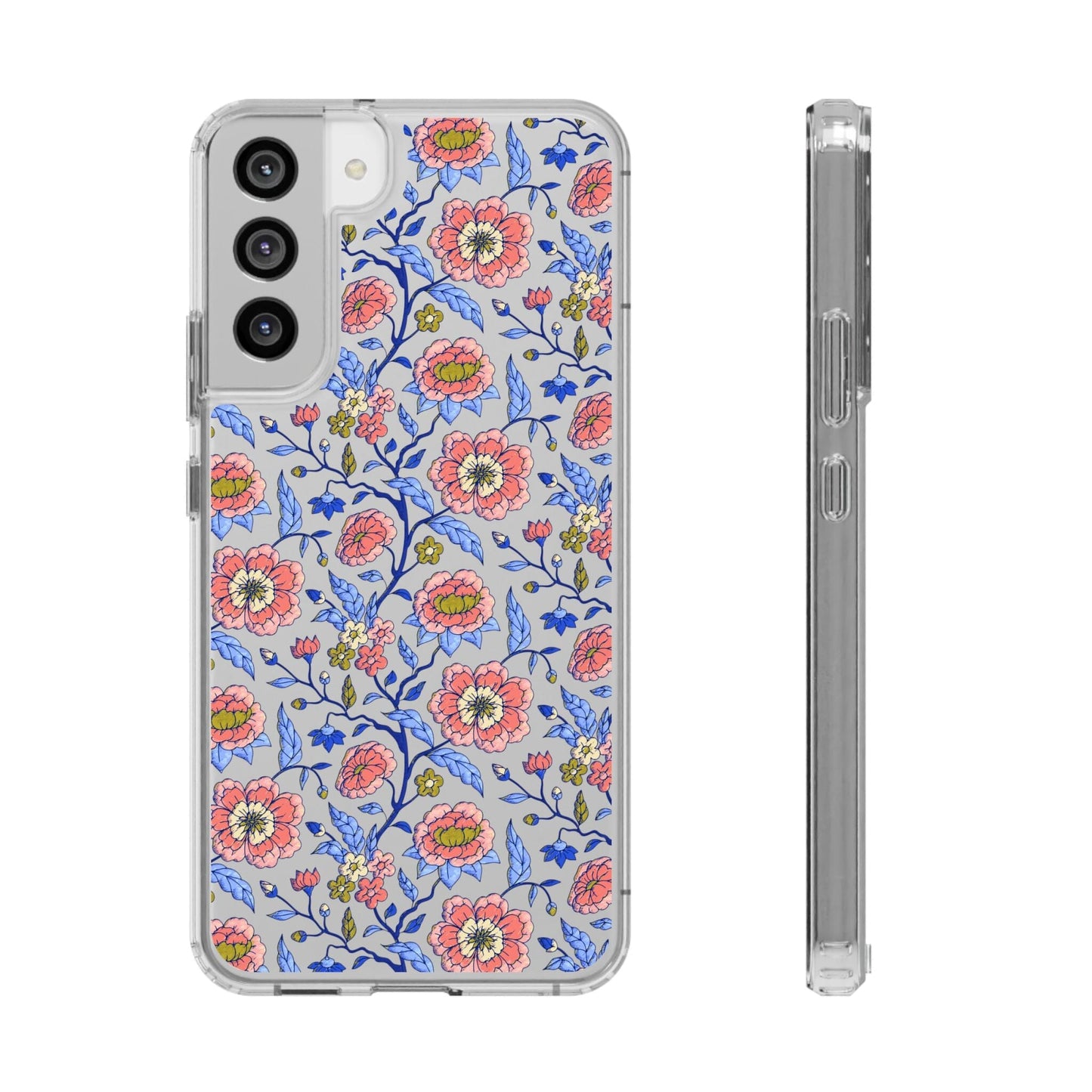 Clear Phone Case, iPhone 16 Pro Max Case, Chinoiserie Toile – Compatible with Most iPhone and Samsung Models Phone Case Printify Samsung Galaxy S22 Plus Without gift packaging
