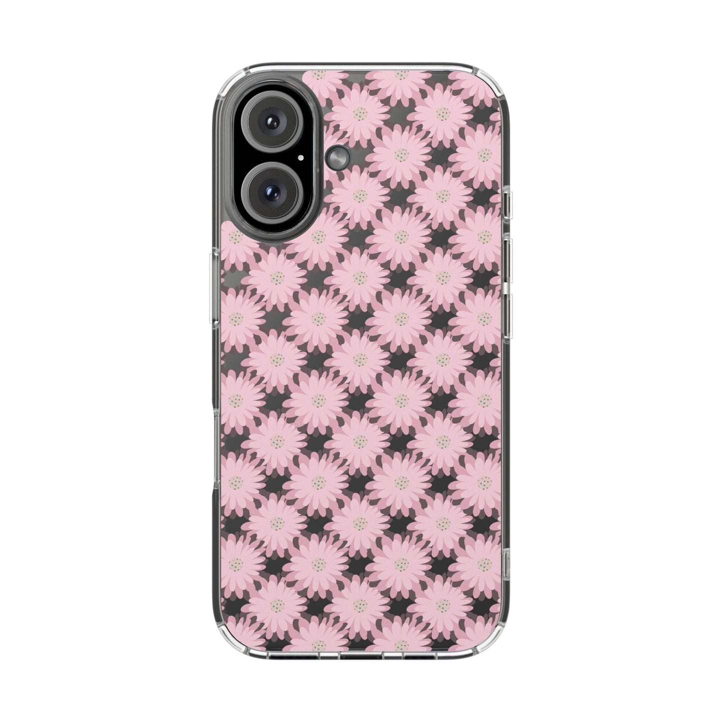 Retro Daisies Clear Floral Phone Case • Designed to fit most iPhone and Samsung Phones Phone Case Printify iPhone 16