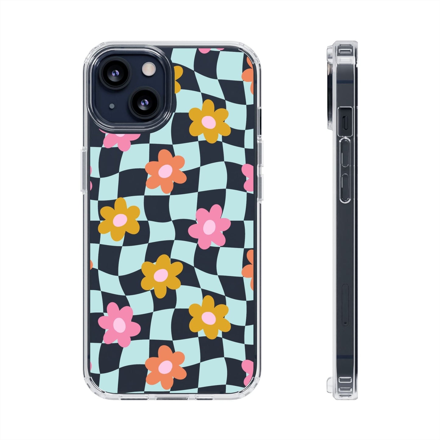 Cute Coconut Girl iPhone Cases • Colorful Floral Clear Phone Case Designed to fit Most iPhone and Samsung Models Phone Case Printify iPhone 13 Without gift packaging