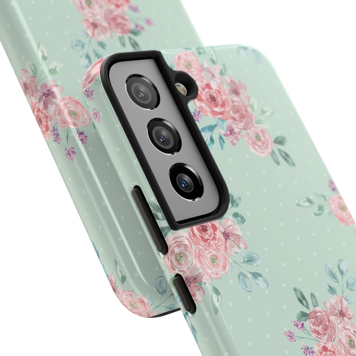 Green Floral Phone Case, Summer Flower Phonecases, Coquette Aesthetic iPhone Case for 15 14 13 12 Cell Phone Covers Phone Case Printify