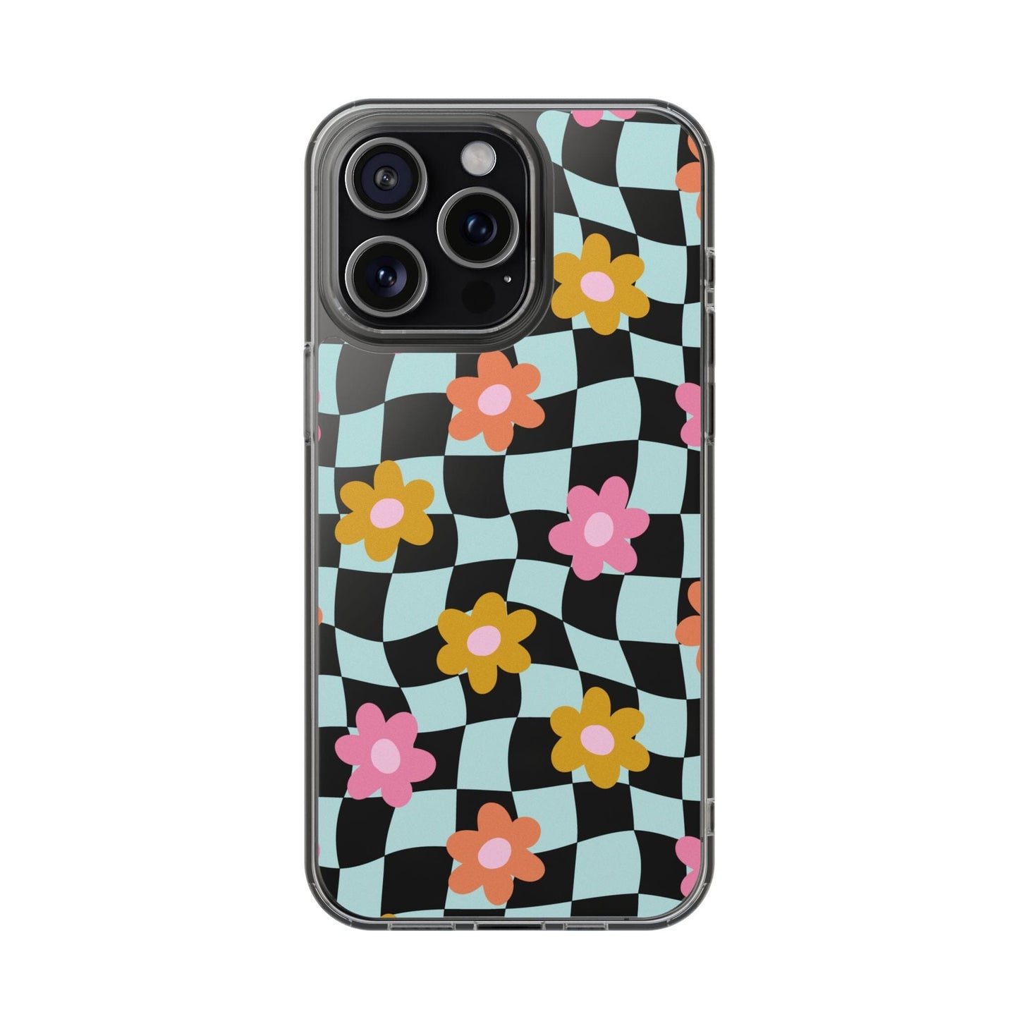 Cute Coconut Girl iPhone Cases • Colorful Floral Clear Phone Case Designed to fit Most iPhone and Samsung Models Phone Case Printify iPhone 15 Pro Max Without gift packaging