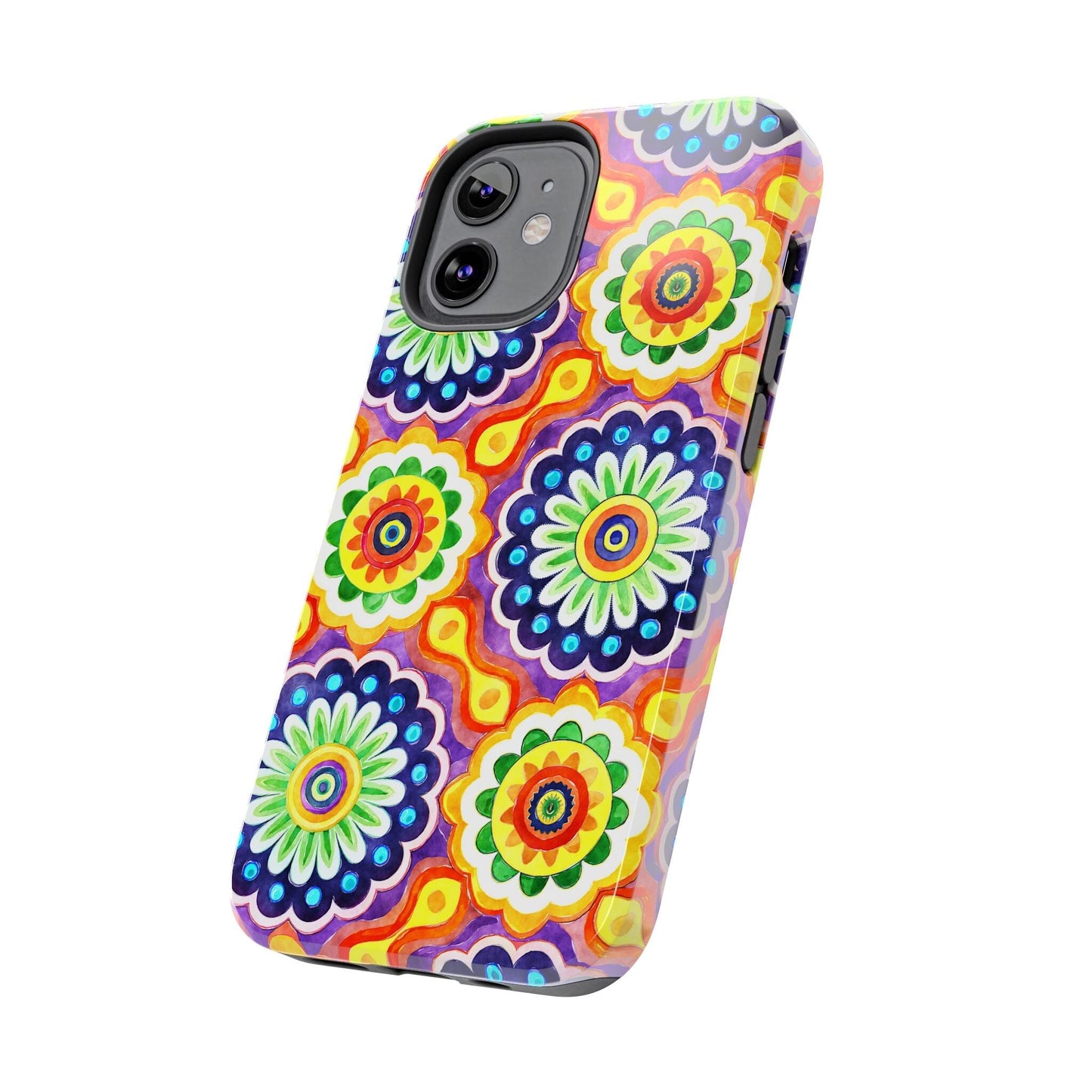 Rainbow Mandala Phone Case • Designed to Fit Most iPhone and Samsung Models Phone Case Printify