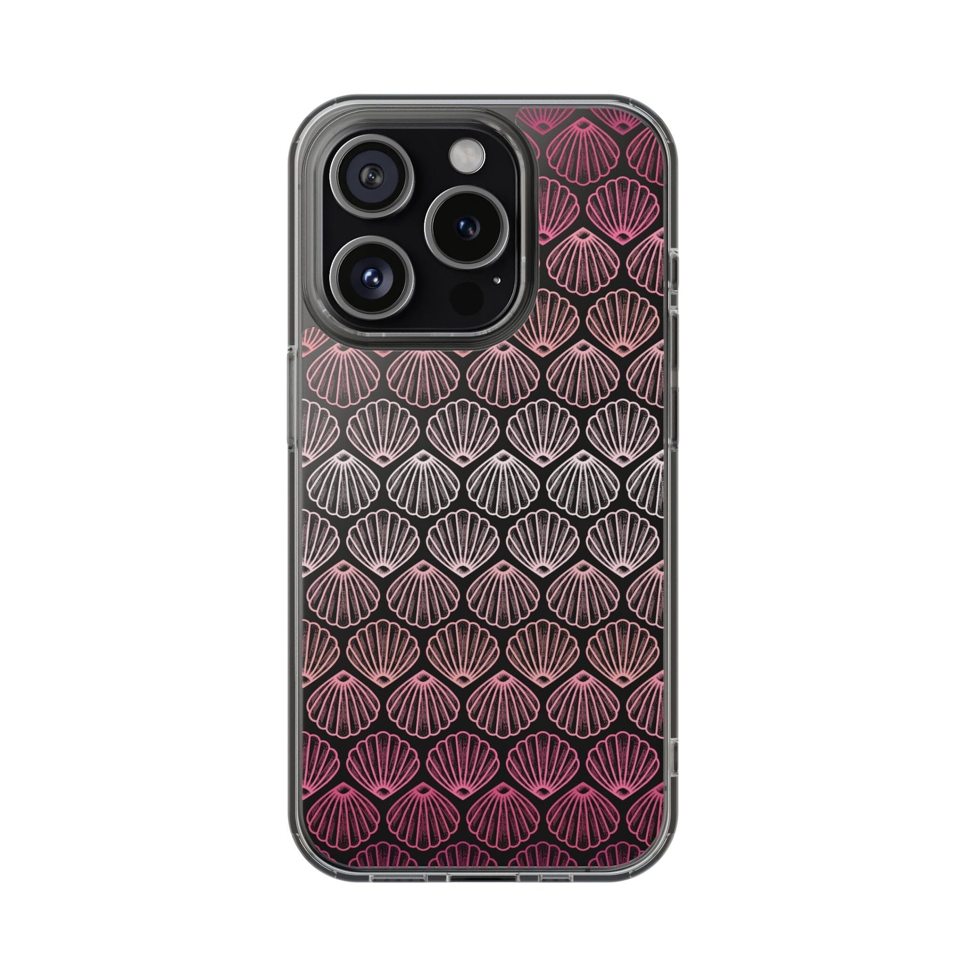Coconut Girl iPhone 16 Clear Phone Case, Pink Seashell Design, Beachy Summer Vibes Aesthetic, iPhone 15, iPhone 14 13, Samsung Galaxy Phone Case Printify iPhone 15 Pro Without gift packaging