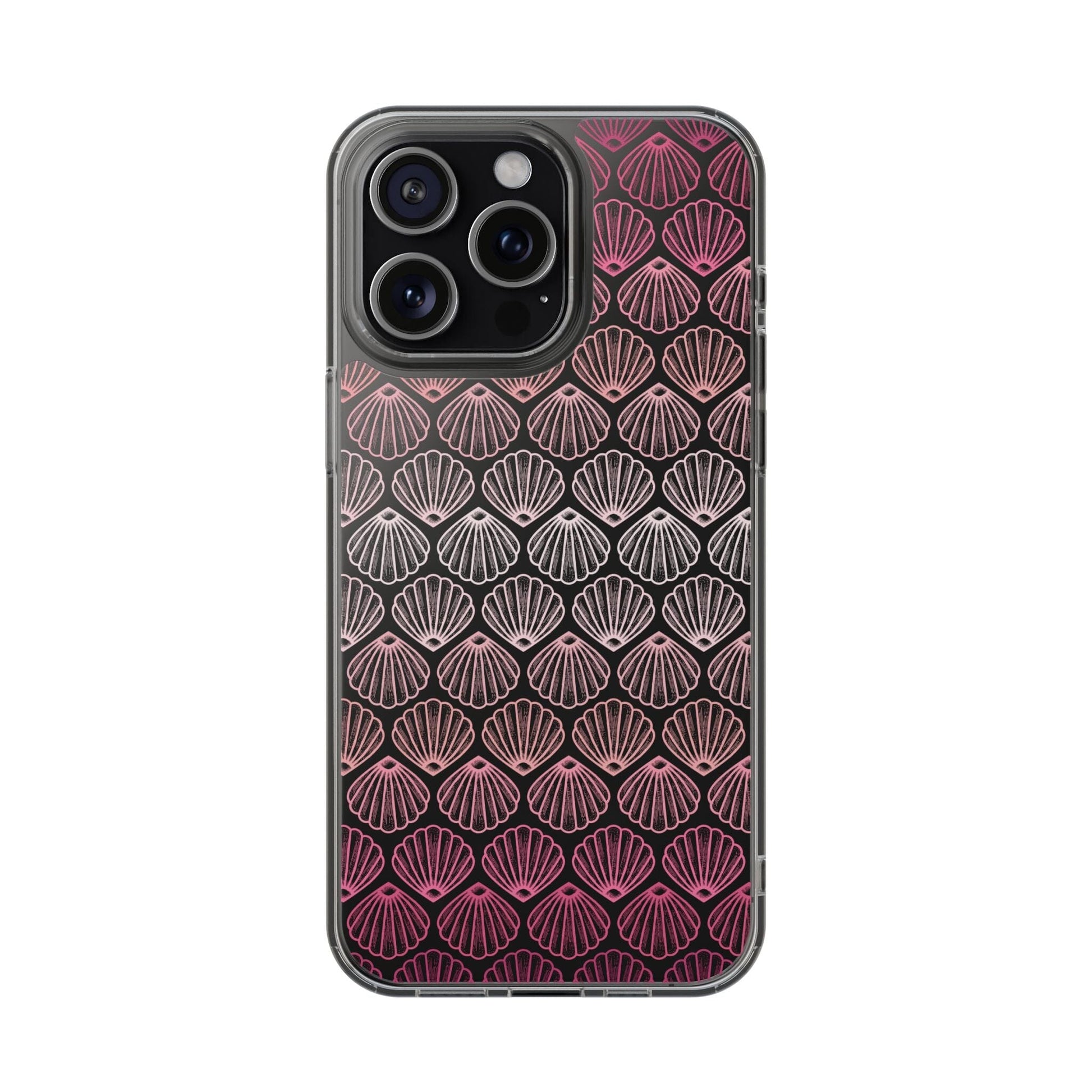 Coconut Girl iPhone 16 Clear Phone Case, Pink Seashell Design, Beachy Summer Vibes Aesthetic, iPhone 15, iPhone 14 13, Samsung Galaxy Phone Case Printify iPhone 15 Pro Max Without gift packaging
