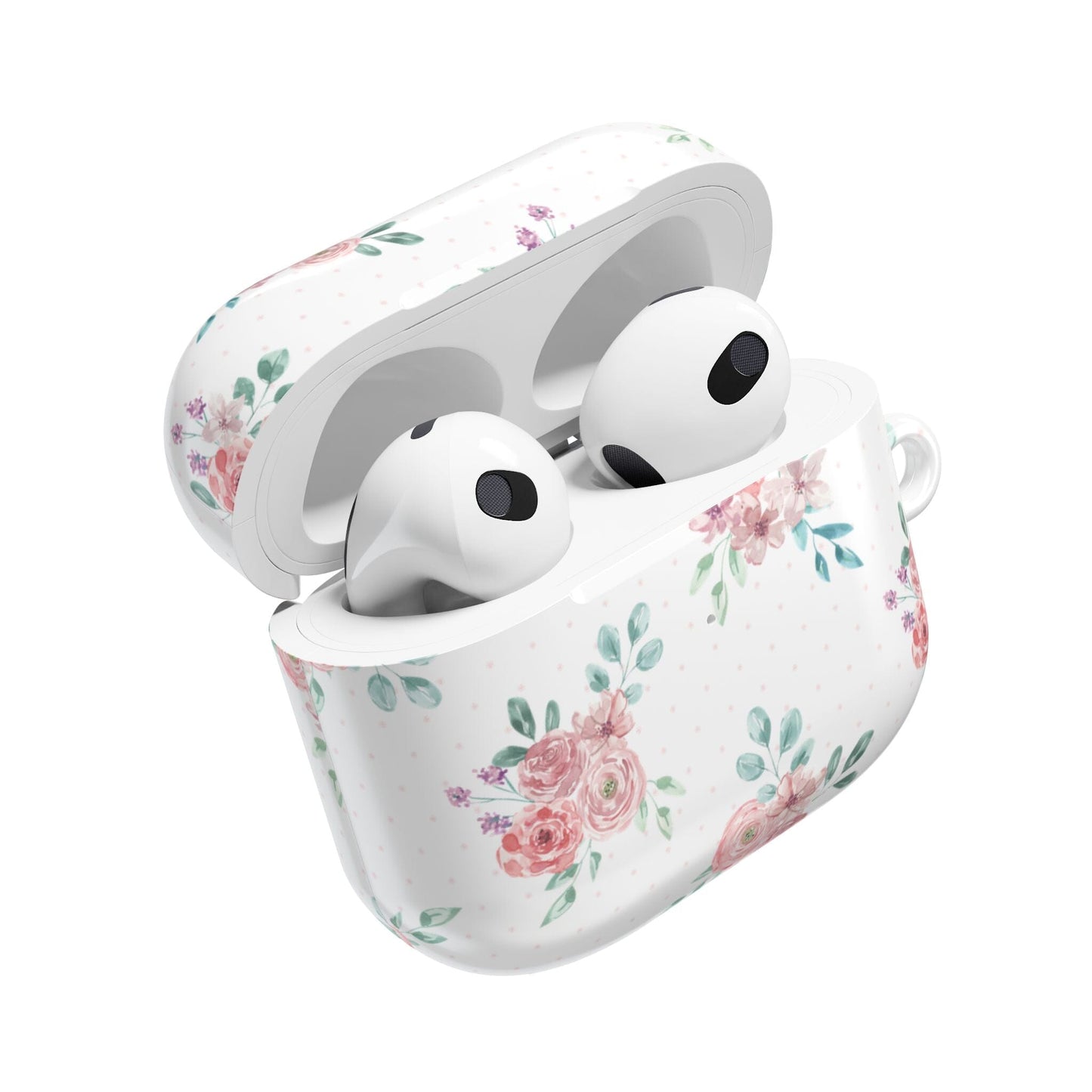 Coquette AirPods Case Cover, Grandmacore Floral Ear Bud Case • Cute Phone Accessories Accessories Printify AirPods Gen 3 White Glossy