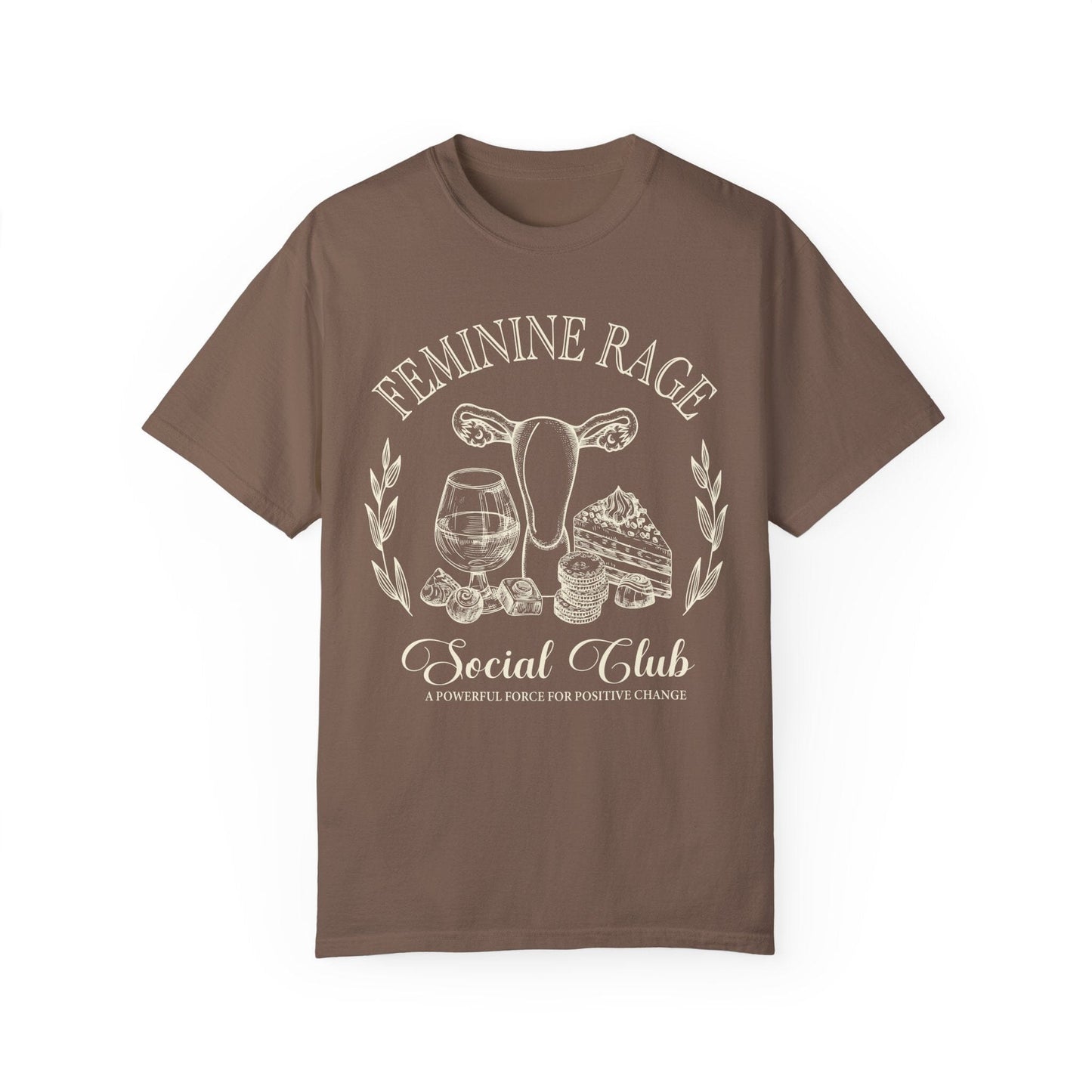 Feminine Rage Social Club T-shirt, Comfort Colors Shirts T-Shirt Printify Espresso S