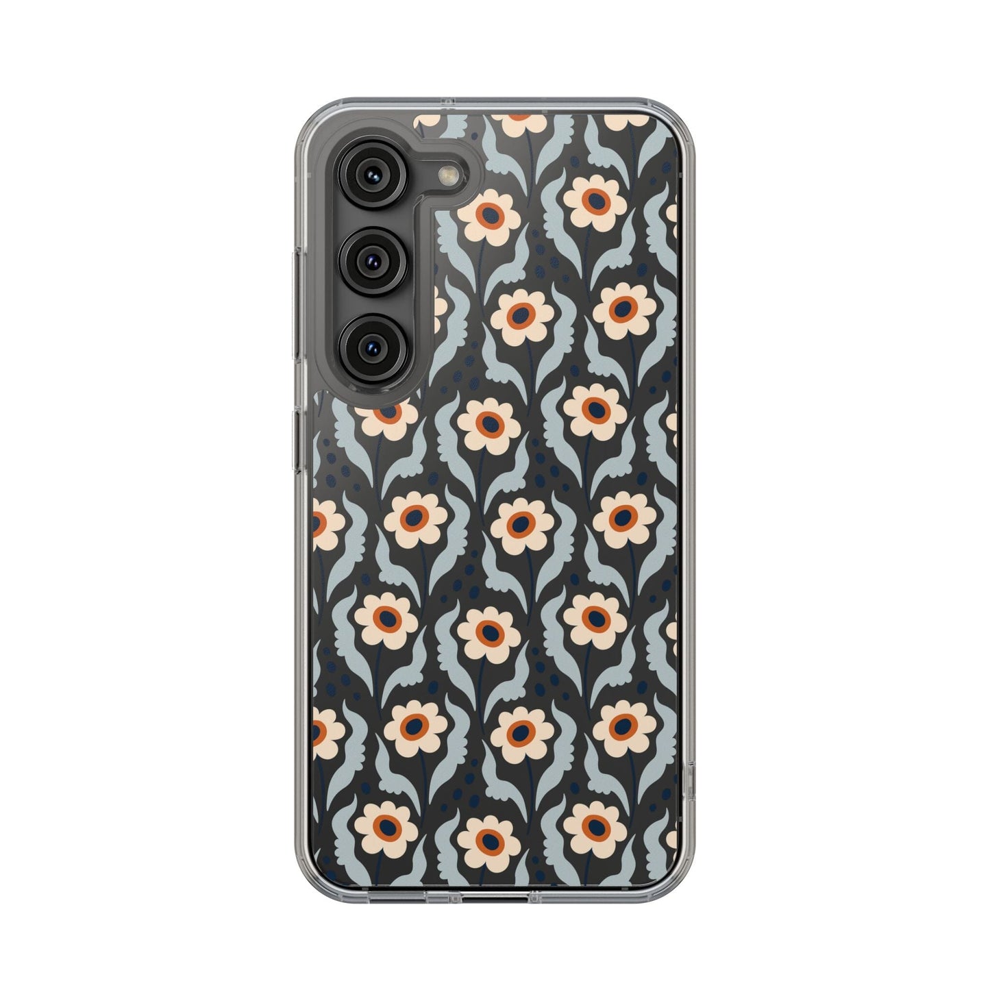 Retro Daisies Clear Phone Case • Designed to fit Most iPhone and Samsung Phones Phone Case Printify Samsung Galaxy S23 Without gift packaging