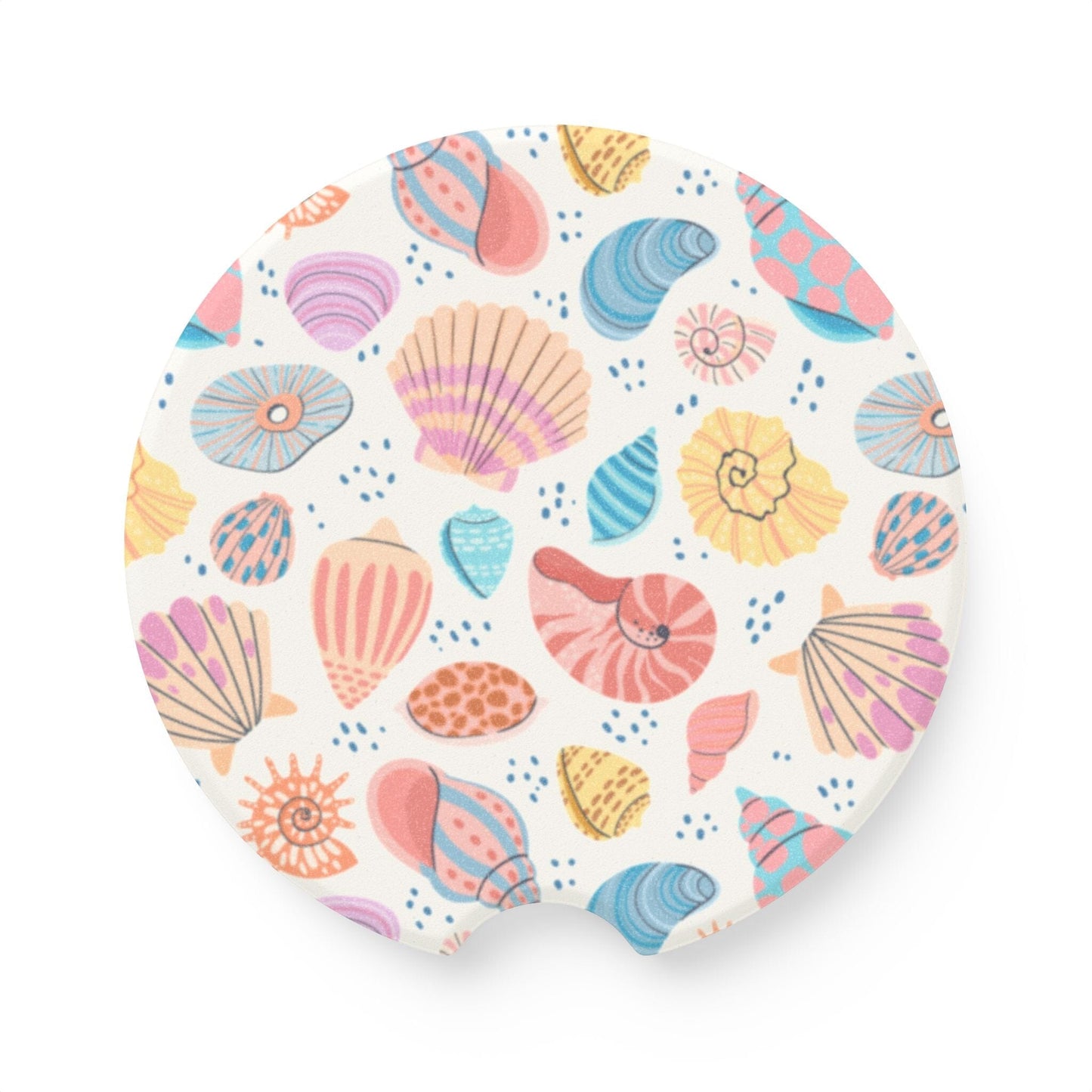Coconut Girl Car Coaster, Coastal Vibes Drink Cup Holder Coaster • Cute Car Accessories Home Decor Printify 2.6'' × 2.6" 1pc