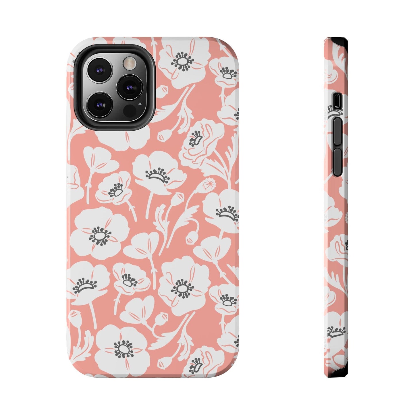 Pop-Art Poppies Floral Phone Case • Tough Case Designed to Fit Most iPhone and Samsung Models Phone Case Printify iPhone 12 Pro