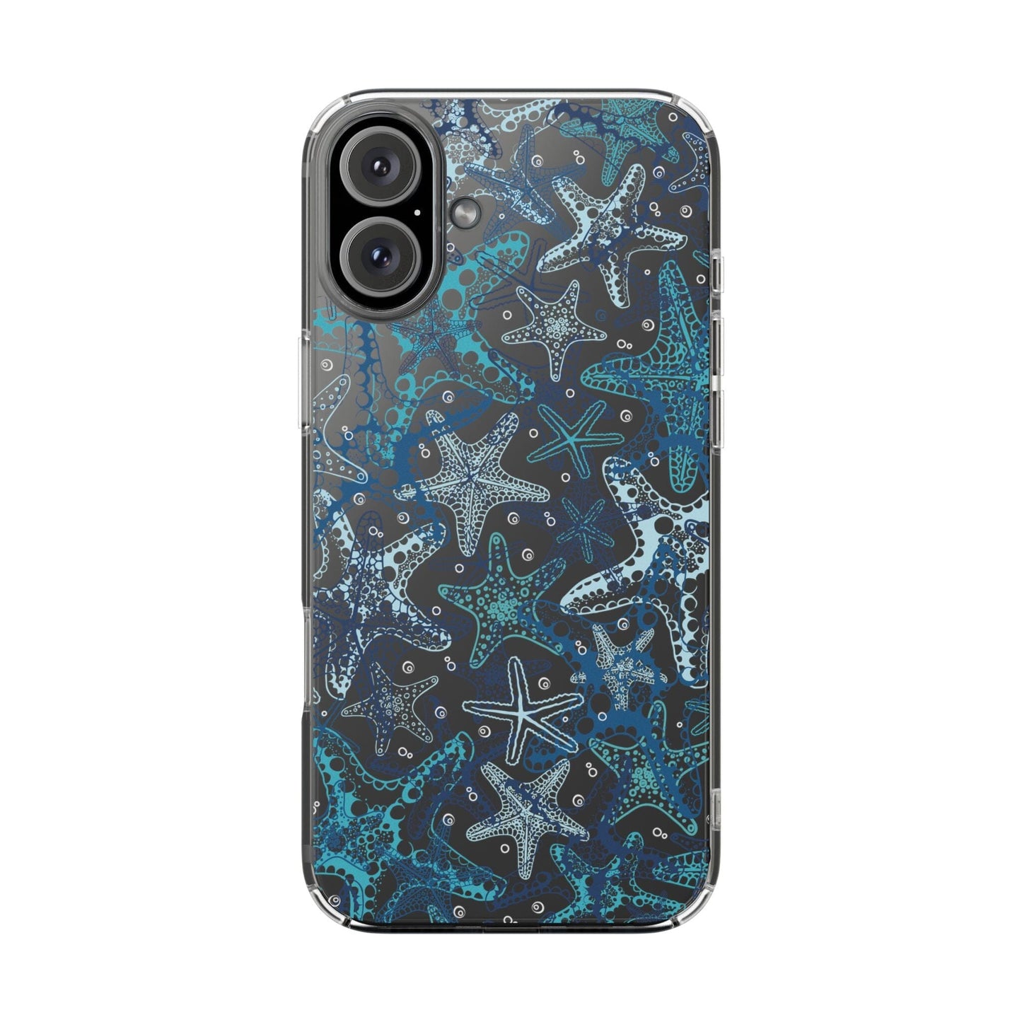 Starfish Clear Phone Cases, Summer Ocean Inspired Phone Cases Compatible with most iPhone and Samsung Models Phone Case Printify iPhone 16 Plus