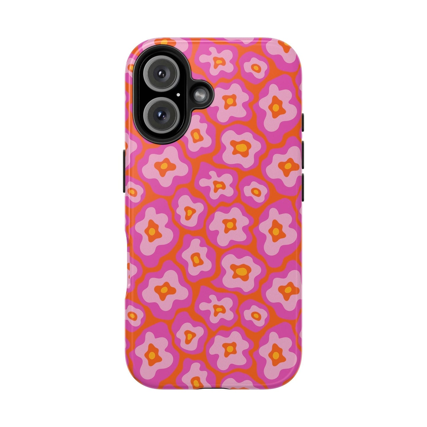 Abstract Pink Floral Phone Case • Tough Phone Case Designed to fit most iPhone and Samsung Phones Phone Case Printify iPhone 16