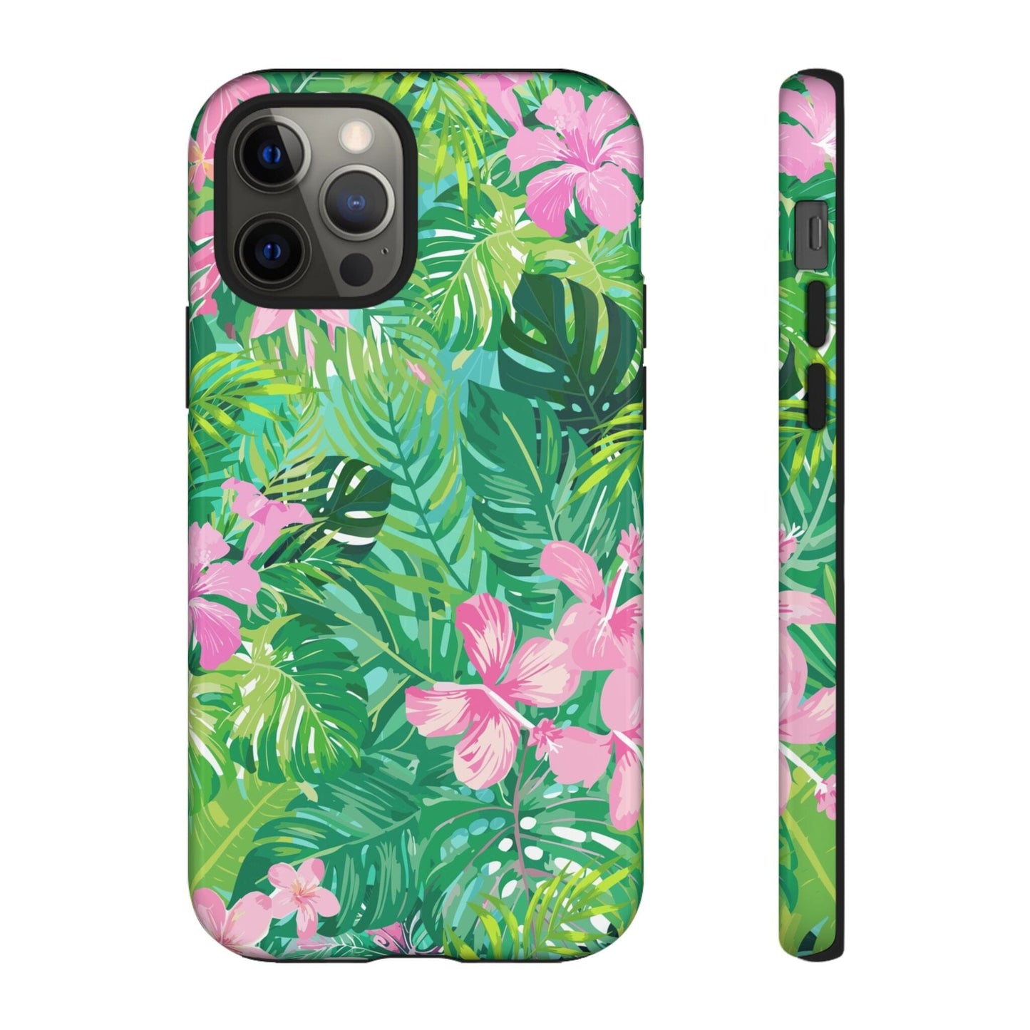 Tropical Pink Phone Case • Designed to Fit Most iPhone, Samsung and Google Models Phone Case Printify iPhone 12 Pro Glossy
