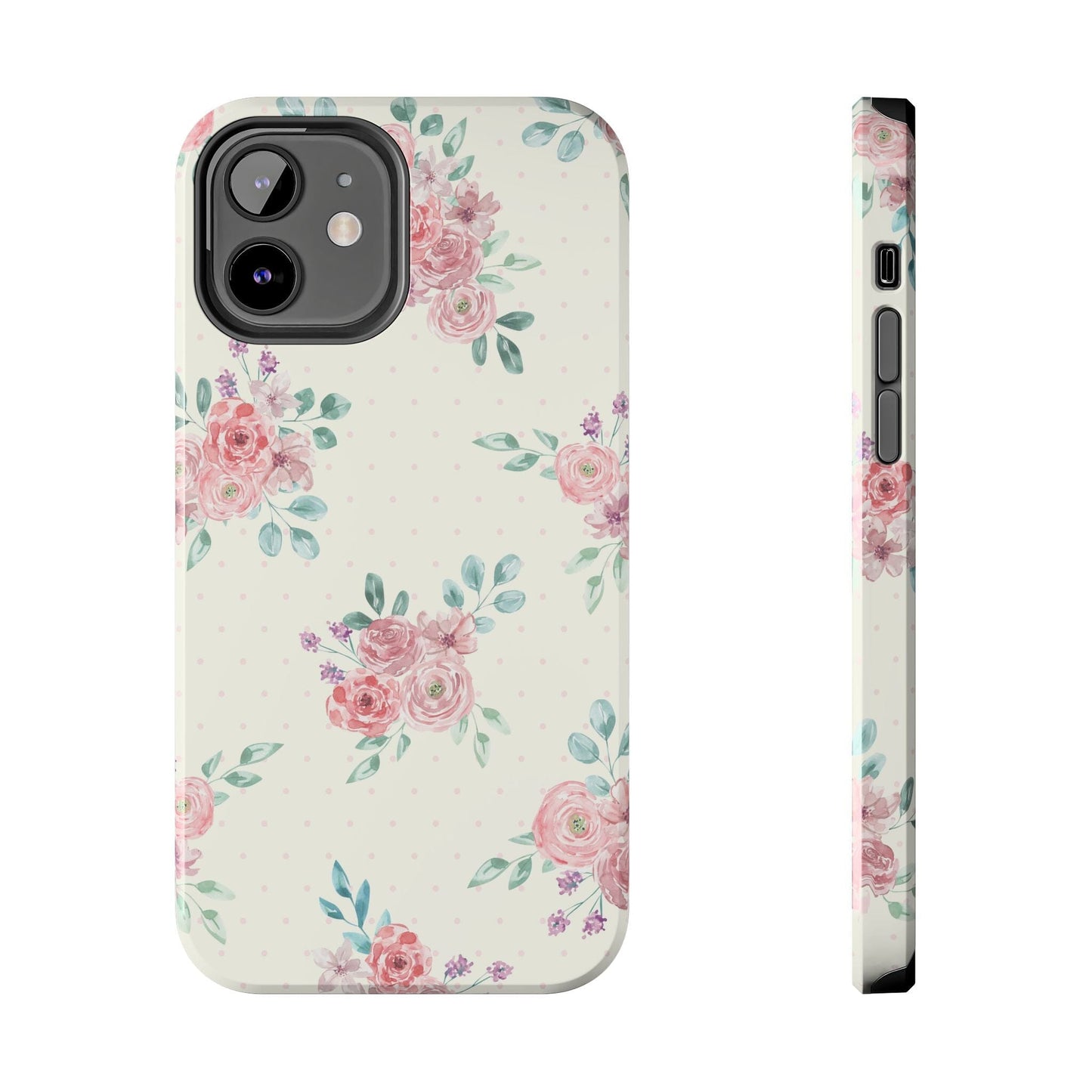 Vanilla Coquette Phone Case, Vintage Floral Phonecases, Summer Phone Cases, Cute Trendy Flower iPhone Case for 12 Mini 13 14 Pro 15 Pro Max Phone Case Printify iPhone 12