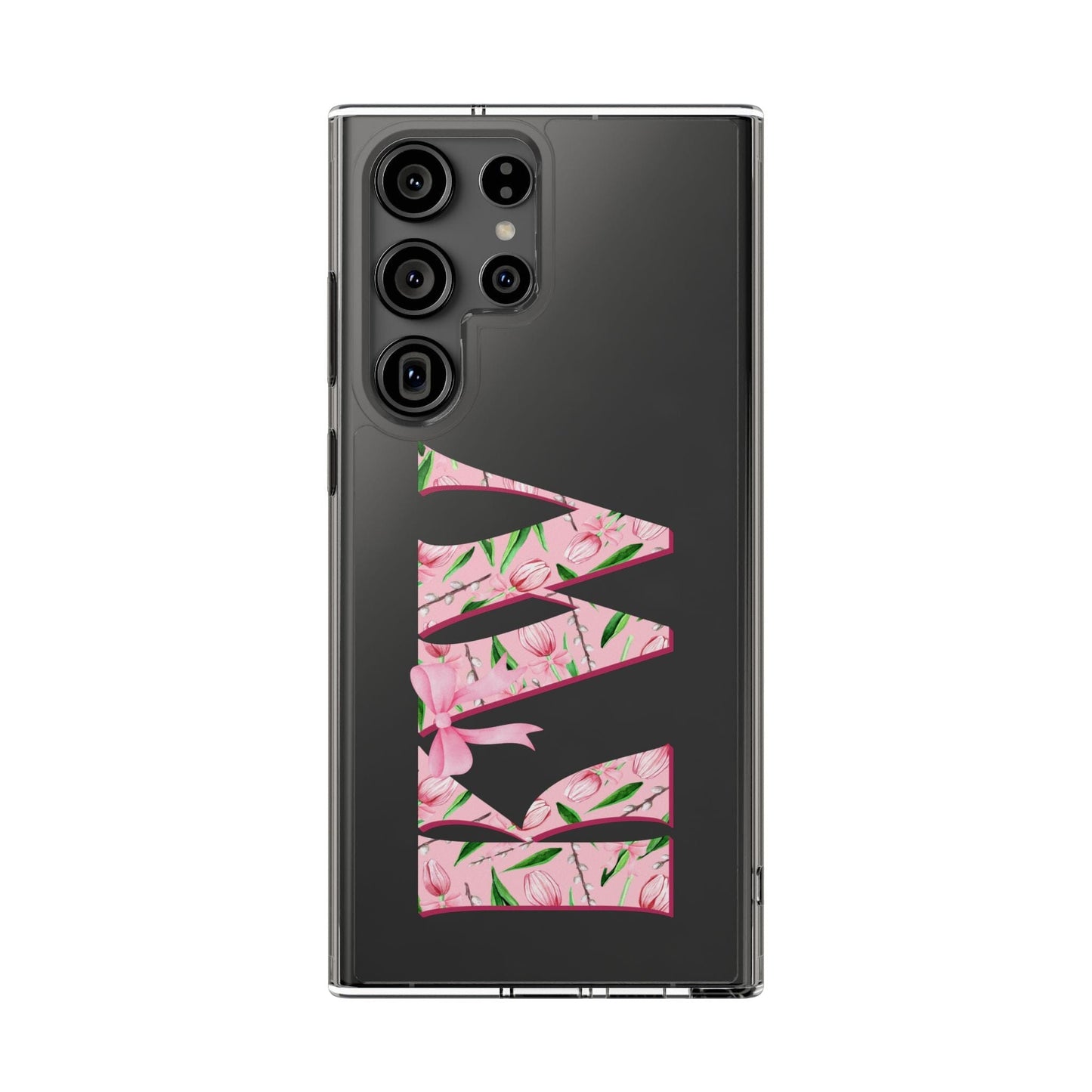 Initials iPhone 16 Pro Case, Clear Phone Cases • Designed to fit Most iPhone and Samsung Phones Phone Case Printify Samsung Galaxy S23 Ultra Without gift packaging