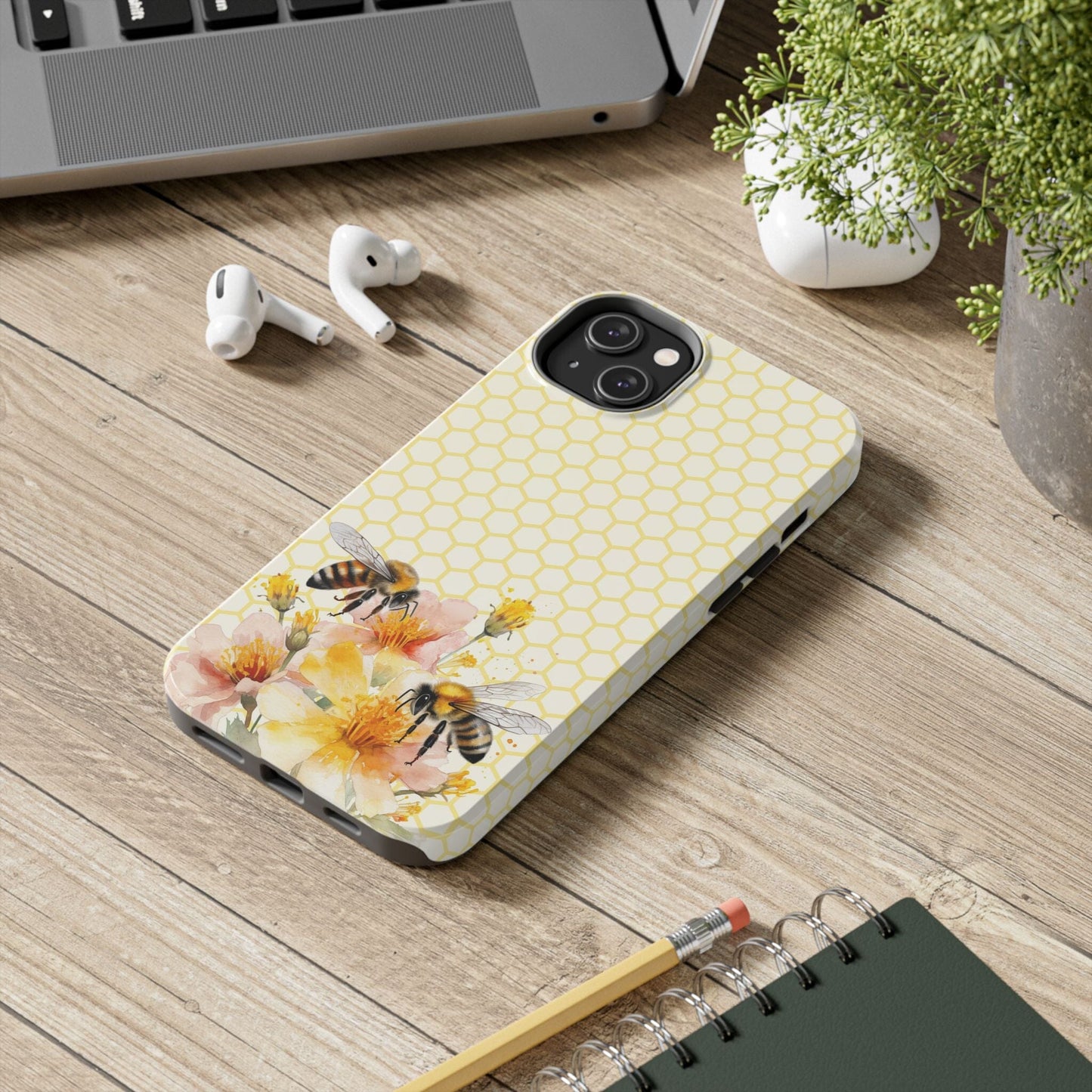 Honey Bee iPhone Case • Designed to Fit Most iPhone and Samsung Models Phone Case Printify