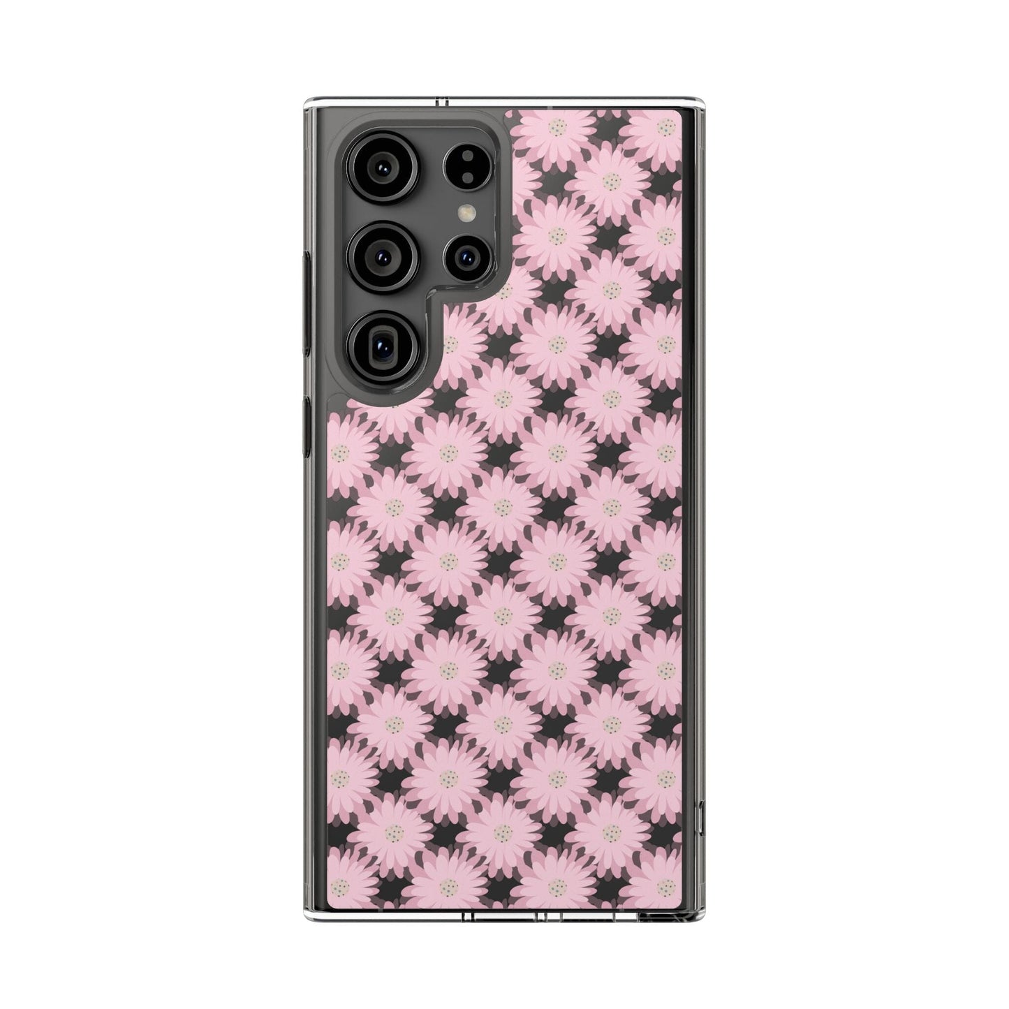 Retro Daisies Clear Floral Phone Case • Designed to fit most iPhone and Samsung Phones Phone Case Printify Samsung Galaxy S23 Ultra