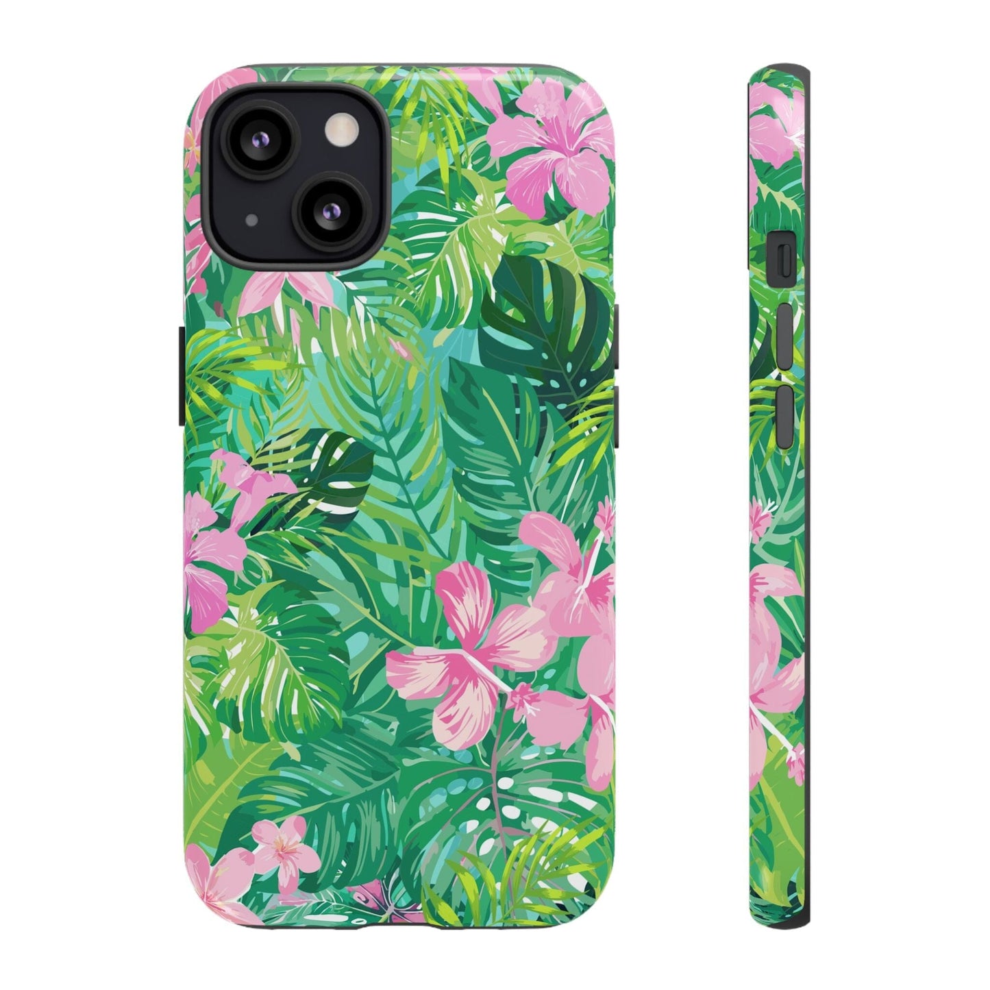Tropical Pink Phone Case • Designed to Fit Most iPhone, Samsung and Google Models Phone Case Printify iPhone 13 Glossy