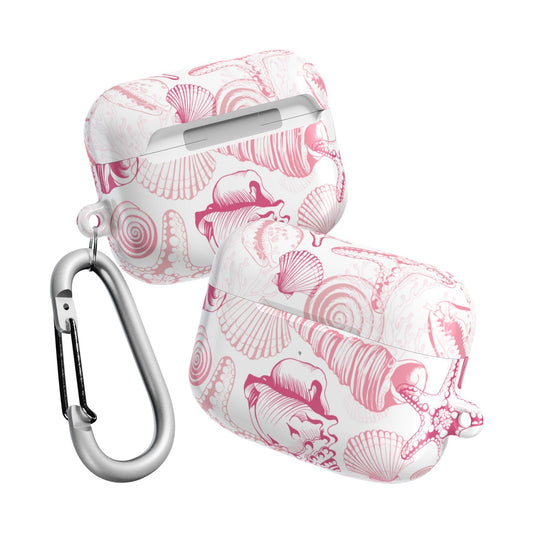 Pink Seashell AirPod Case, Ocean-Inspired Earbud Cover • Cute Summer Phone Accessories Accessories Printify