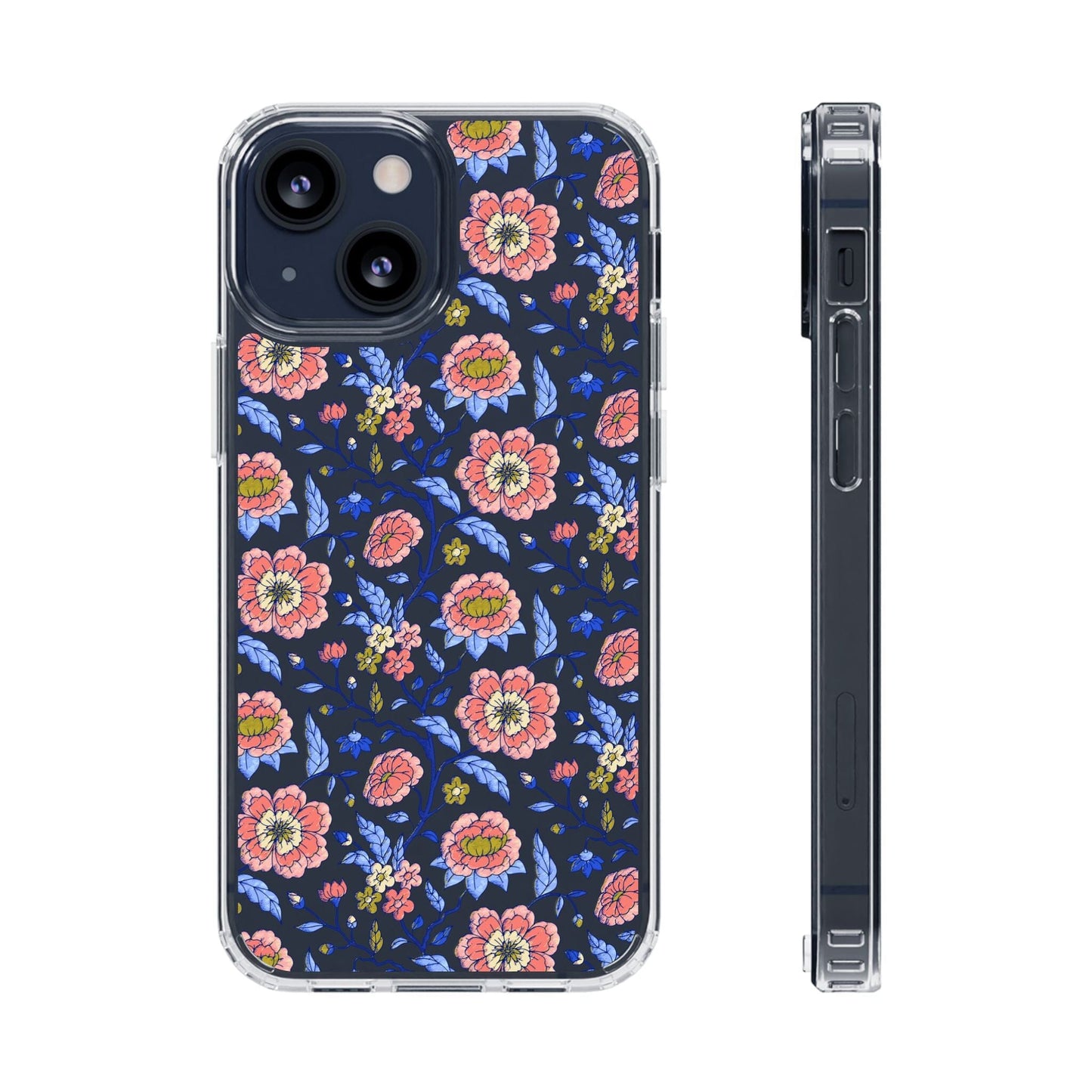 Clear Phone Case, iPhone 16 Pro Max Case, Chinoiserie Toile – Compatible with Most iPhone and Samsung Models Phone Case Printify iPhone 13 Mini Without gift packaging