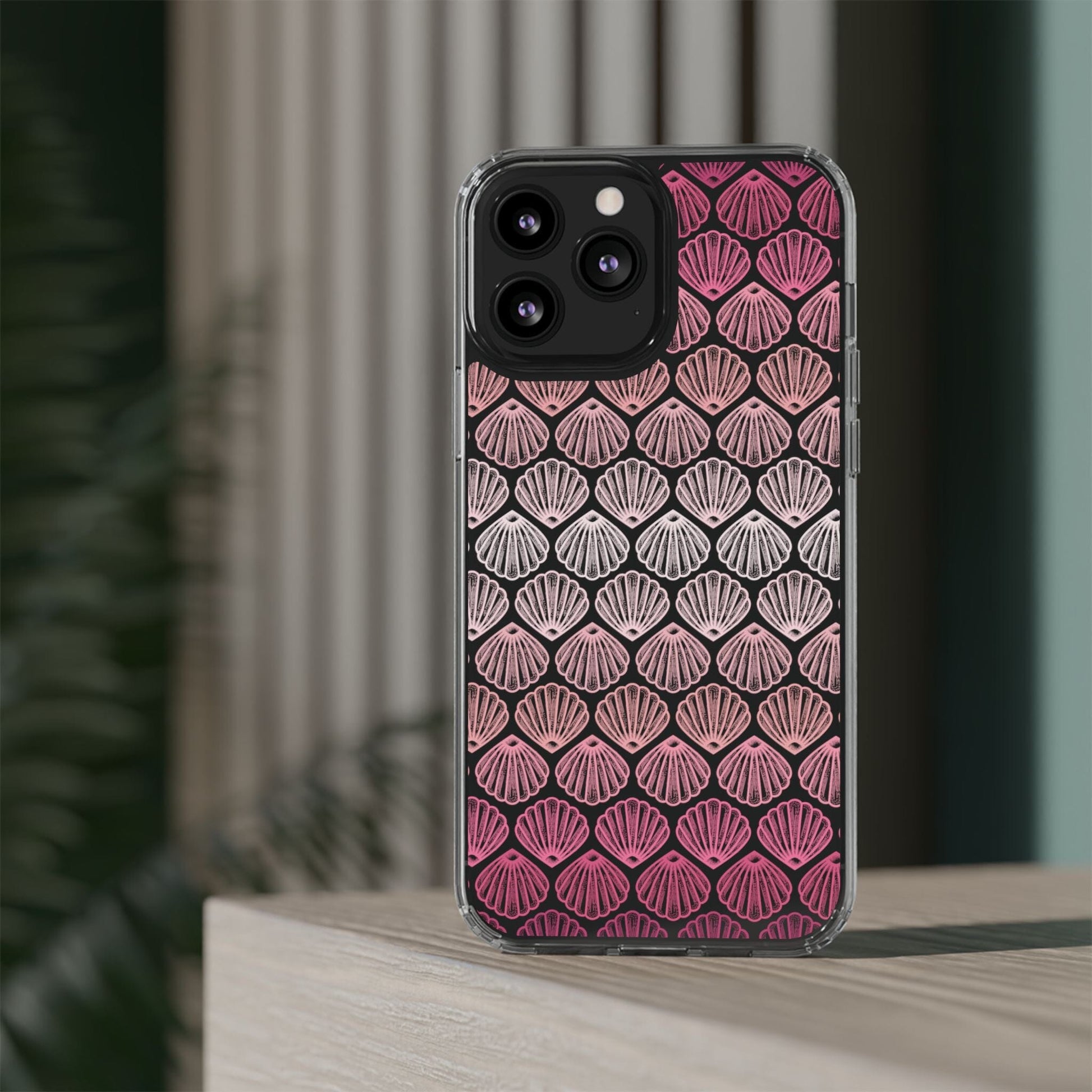 Coconut Girl iPhone 16 Clear Phone Case, Pink Seashell Design, Beachy Summer Vibes Aesthetic, iPhone 15, iPhone 14 13, Samsung Galaxy Phone Case Printify