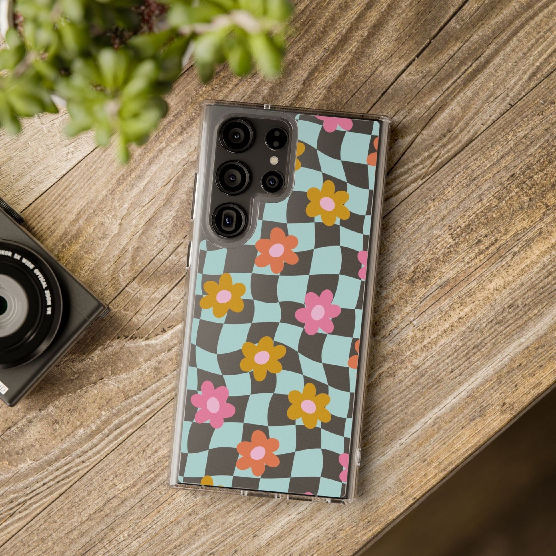 Cute Coconut Girl iPhone Cases • Colorful Floral Clear Phone Case Designed to fit Most iPhone and Samsung Models Phone Case Printify