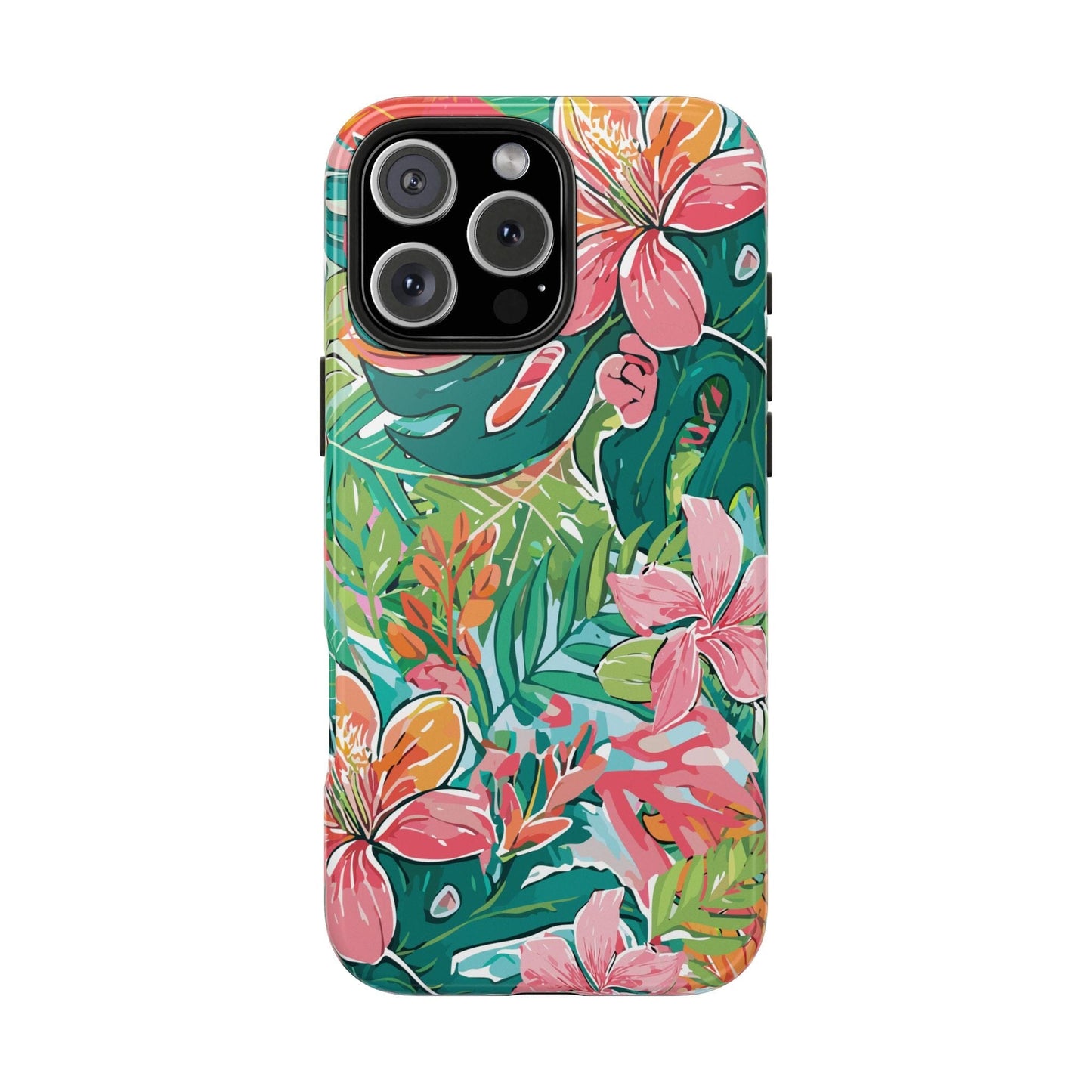 Tropical Brights Floral iPhone 16 Phone Cases • Designed to fit most iPhone and Samsung Models Phone Case Printify iPhone 16 Pro Max