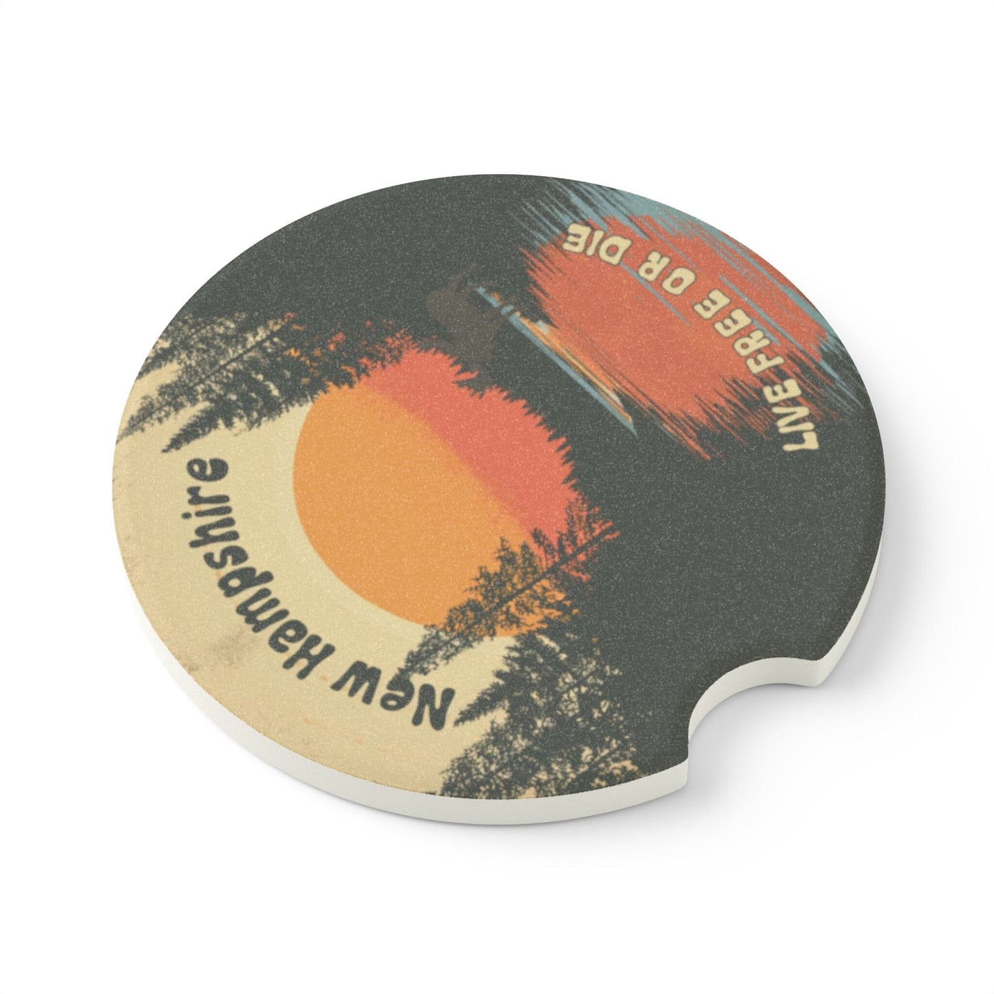New Hampshire Live Free or Die Soapstone Car Coaster Home Decor Printify