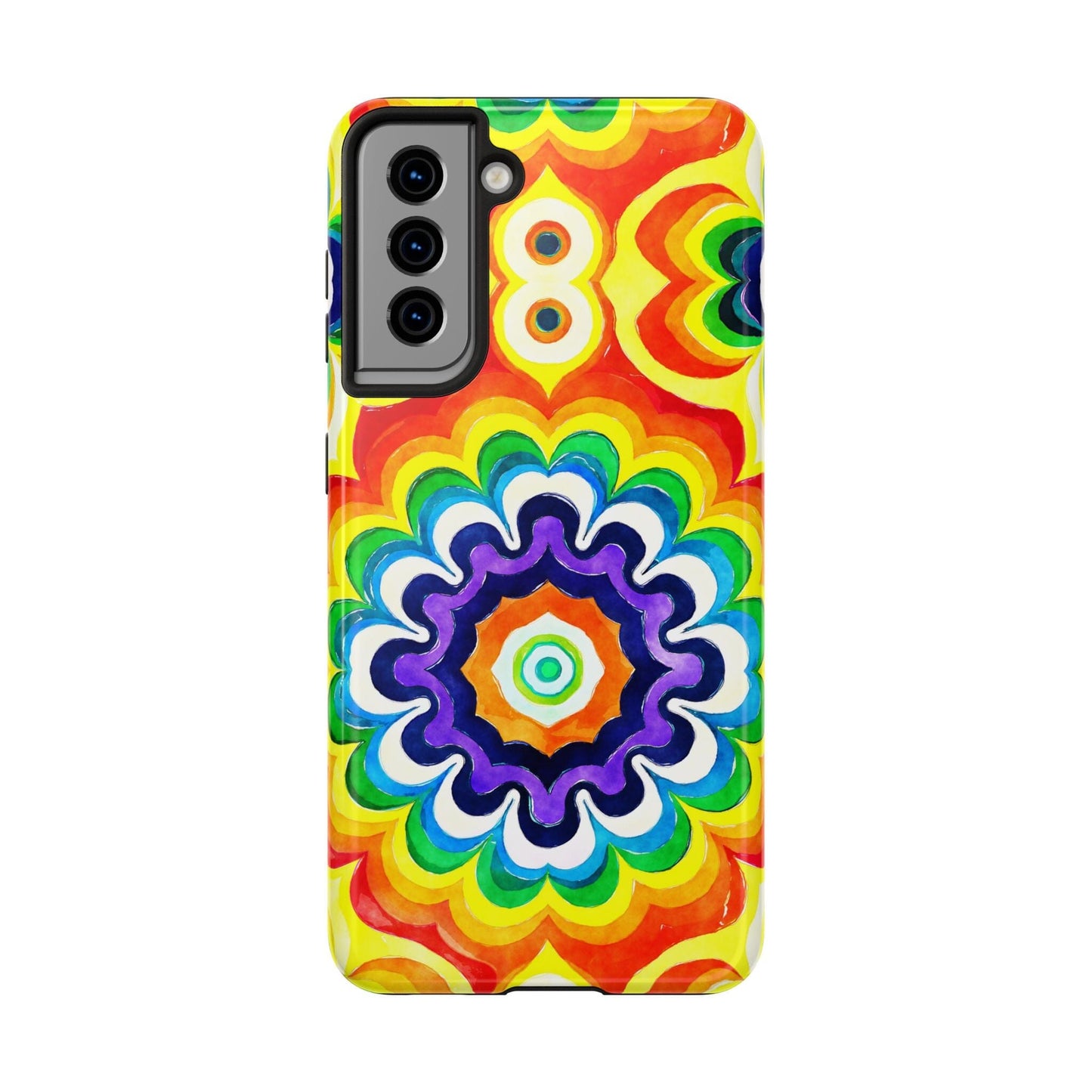 Vibrant Mandala Phone Case • Designed to Fit Most iPhone and Samsung Models Phone Case Printify Samsung Galaxy S21