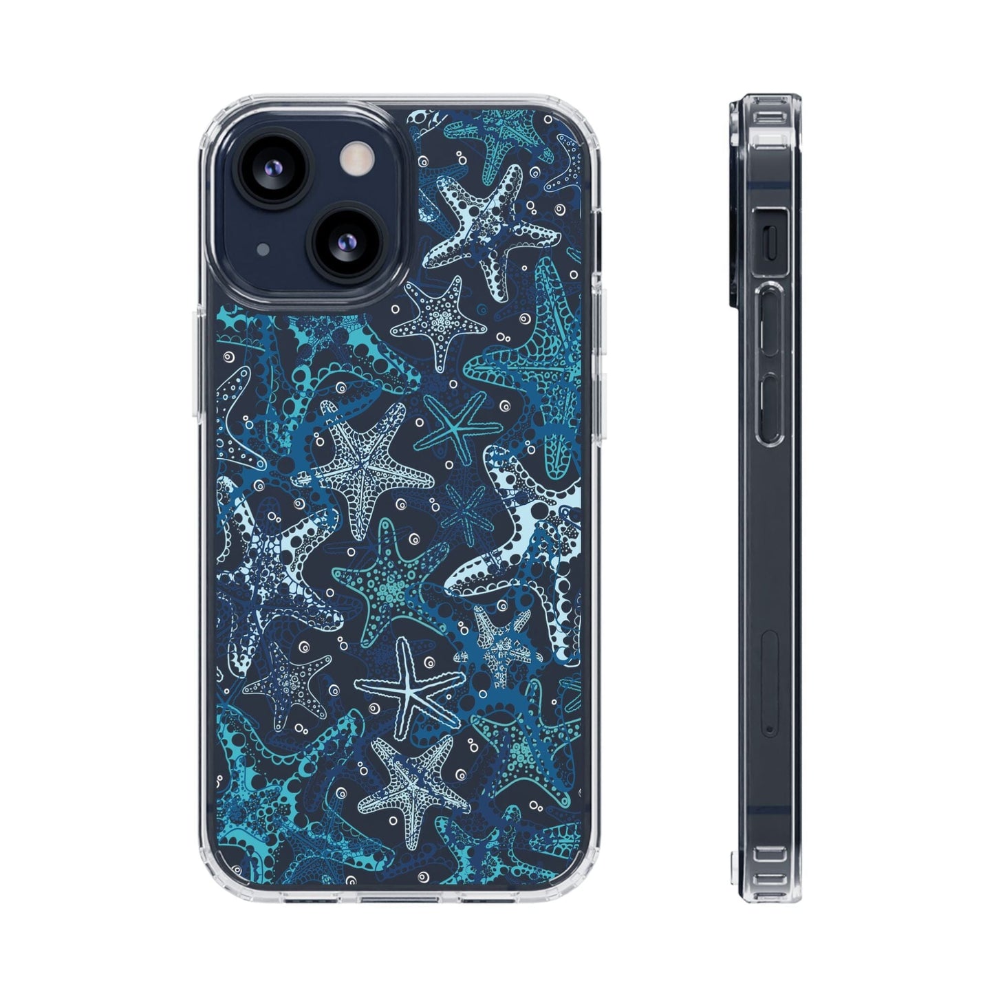 Starfish Clear Phone Cases, Summer Ocean Inspired Phone Cases Compatible with most iPhone and Samsung Models Phone Case Printify iPhone 13 Mini