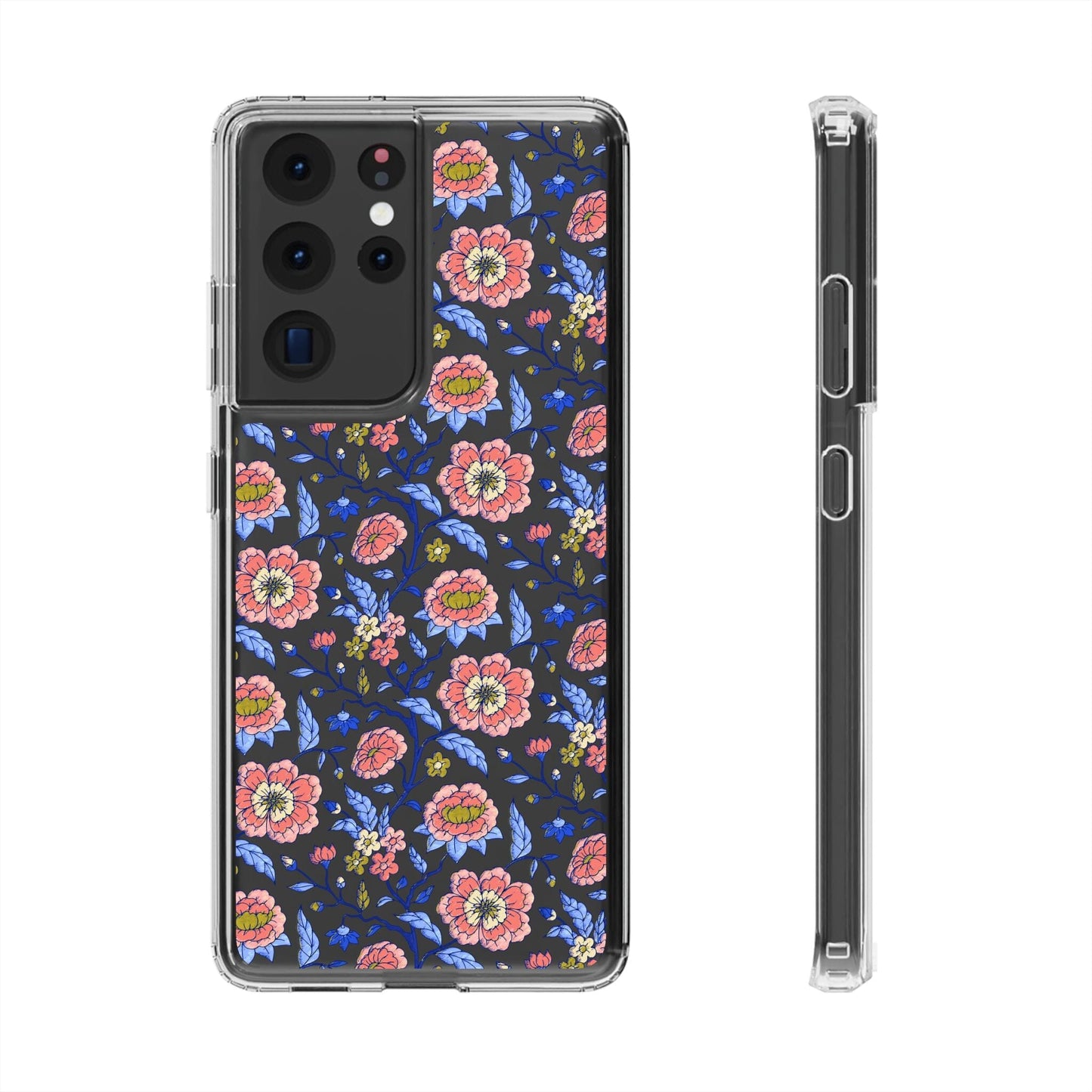 Clear Phone Case, iPhone 16 Pro Max Case, Chinoiserie Toile – Compatible with Most iPhone and Samsung Models Phone Case Printify Samsung Galaxy S21 Ultra Without gift packaging