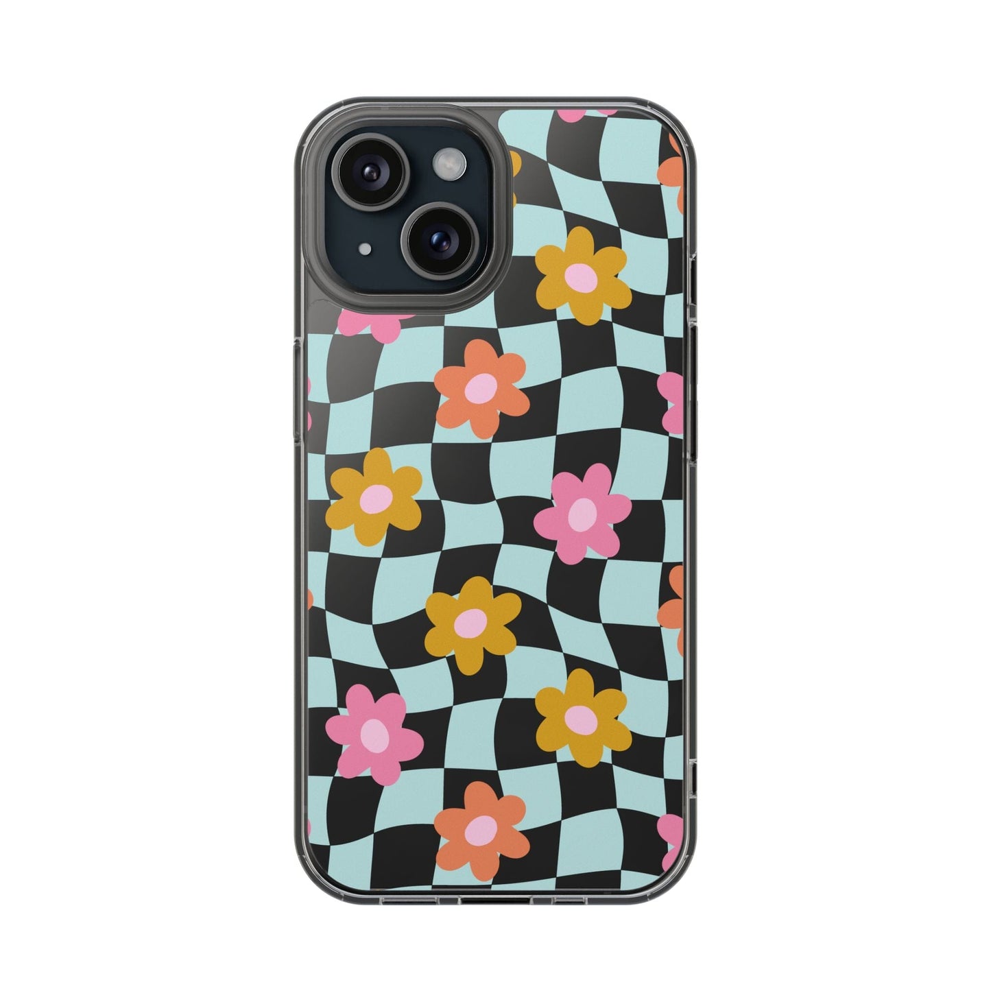 Cute Coconut Girl iPhone Cases • Colorful Floral Clear Phone Case Designed to fit Most iPhone and Samsung Models Phone Case Printify iPhone 15 Without gift packaging