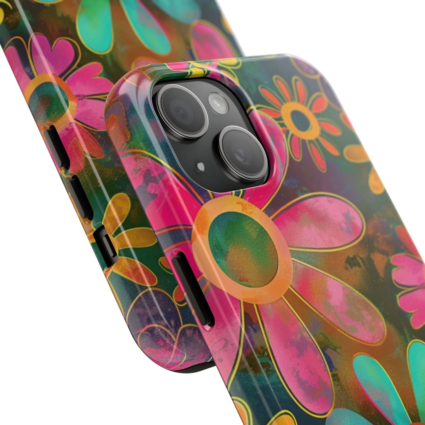 70s Retro Daisy Phone Case • Impact Resistant Cases Designed to fit Most iPhone and Samsung Phones Phone Case Printify