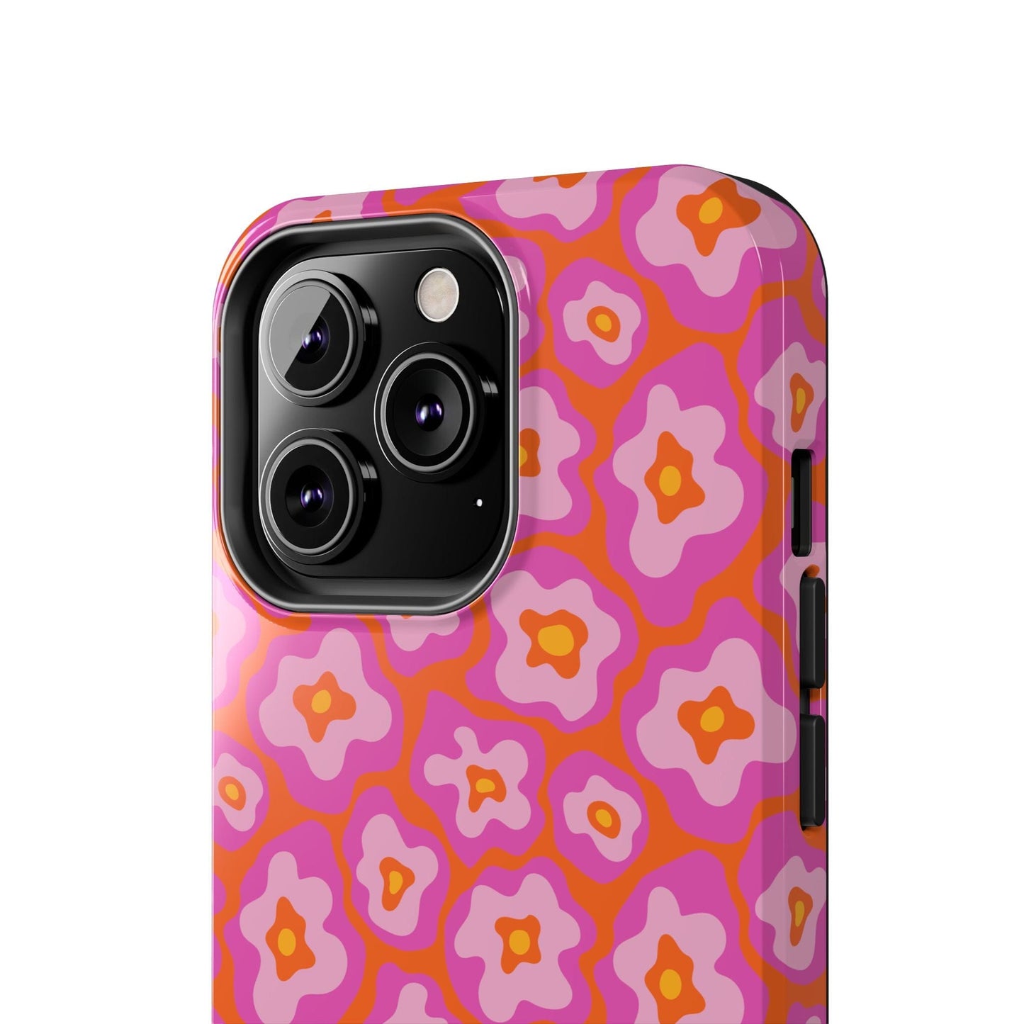 Abstract Pink Floral Phone Case • Tough Phone Case Designed to fit most iPhone and Samsung Phones Phone Case Printify