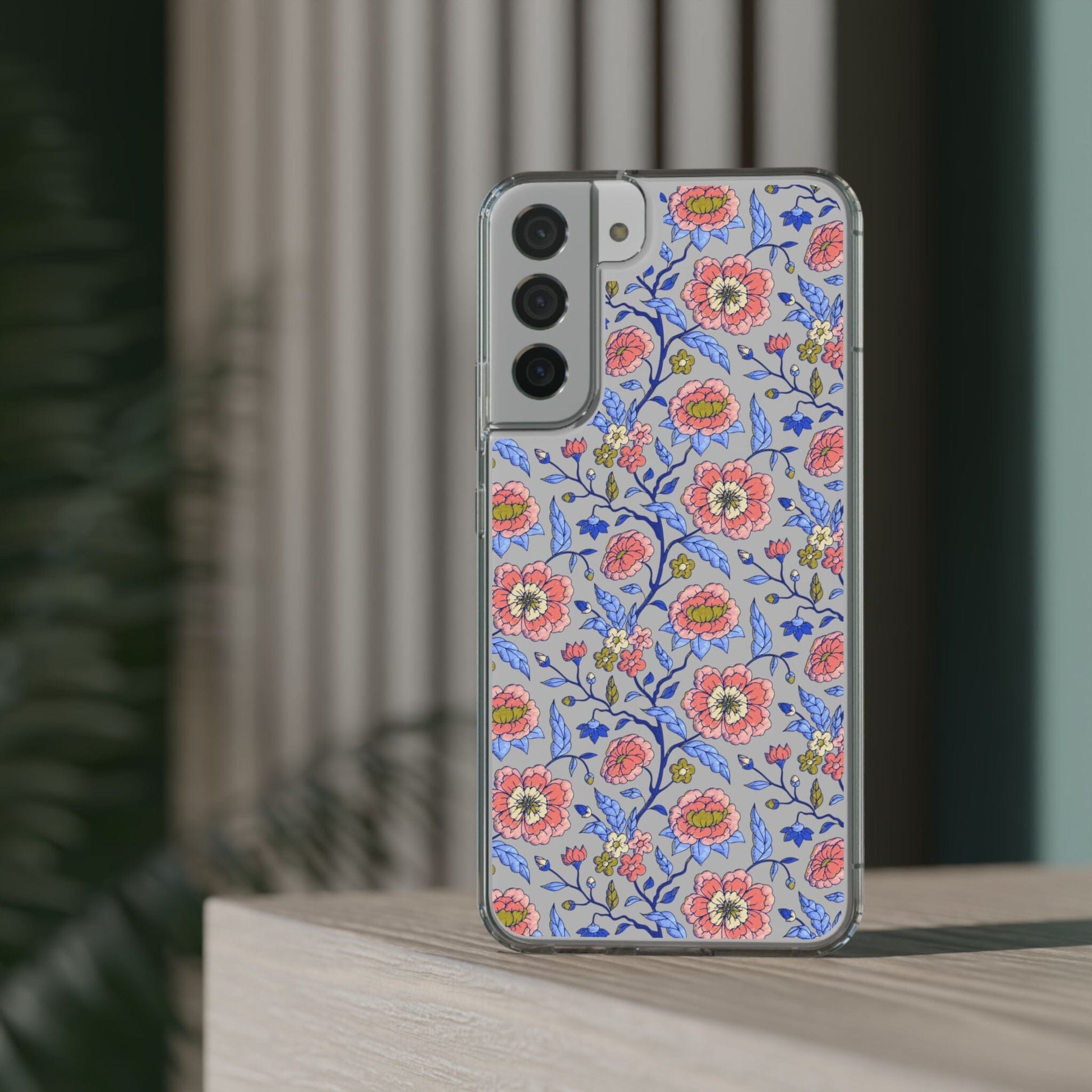 Clear Phone Case, iPhone 16 Pro Max Case, Chinoiserie Toile – Compatible with Most iPhone and Samsung Models Phone Case Printify